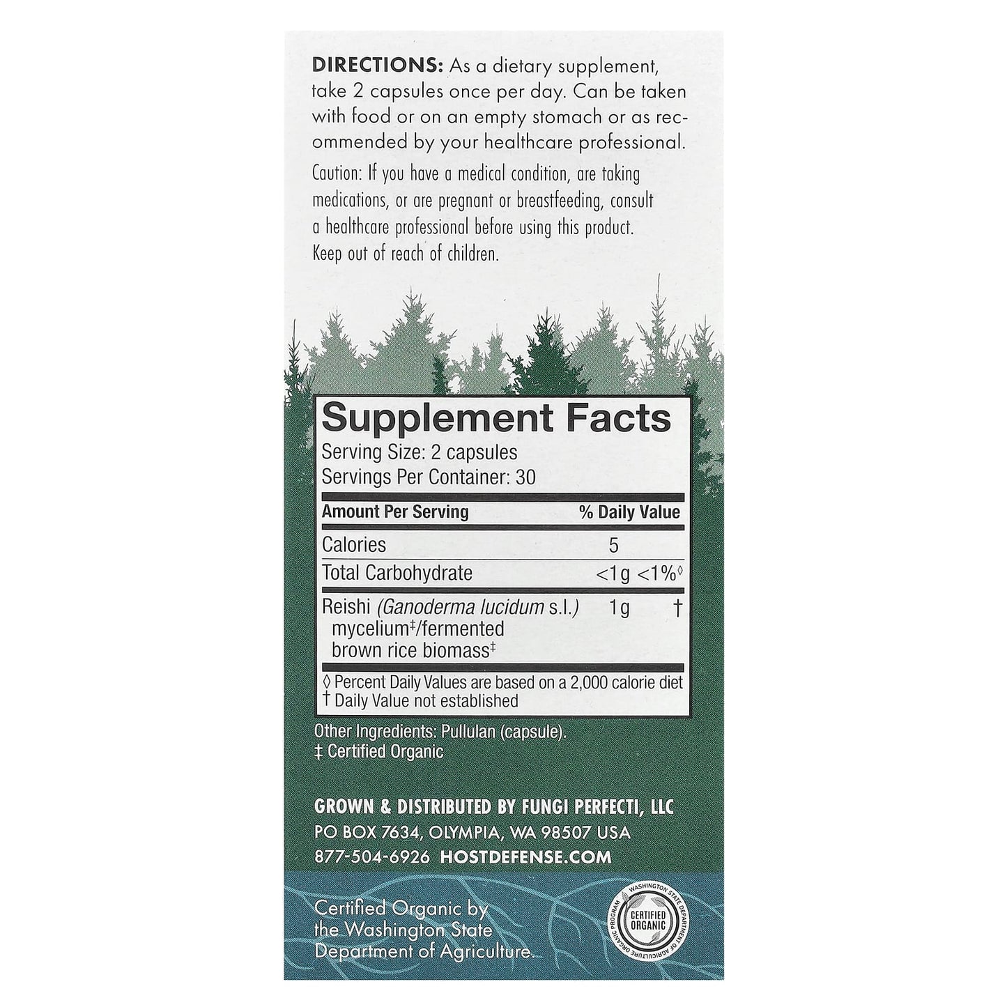 Host Defense Reishi Mushrooms for Longevity Support - 60 Capsules - Image 2