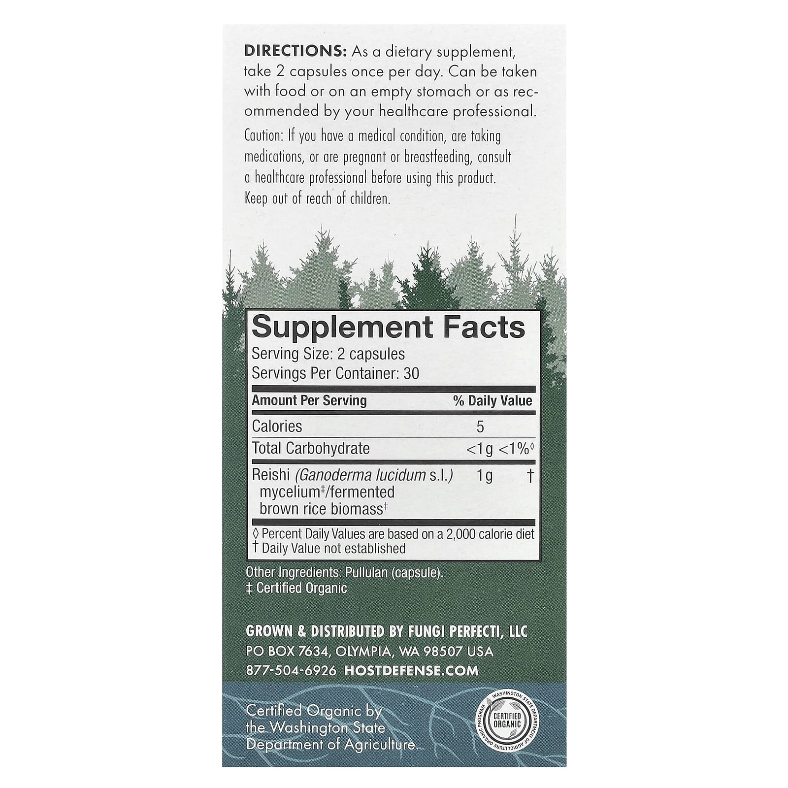 Host Defense Reishi Mushrooms for Longevity Support - 60 Capsules - Image 2