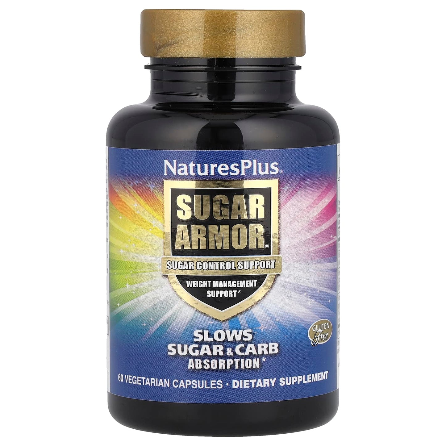 NaturesPlus, Sugar Armor®, Sugar Control Support, 60 Vegetarian Capsules - Image 1
