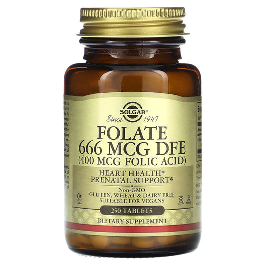 Solgar, Folate, 666 mcg DFE, 250 Tablets