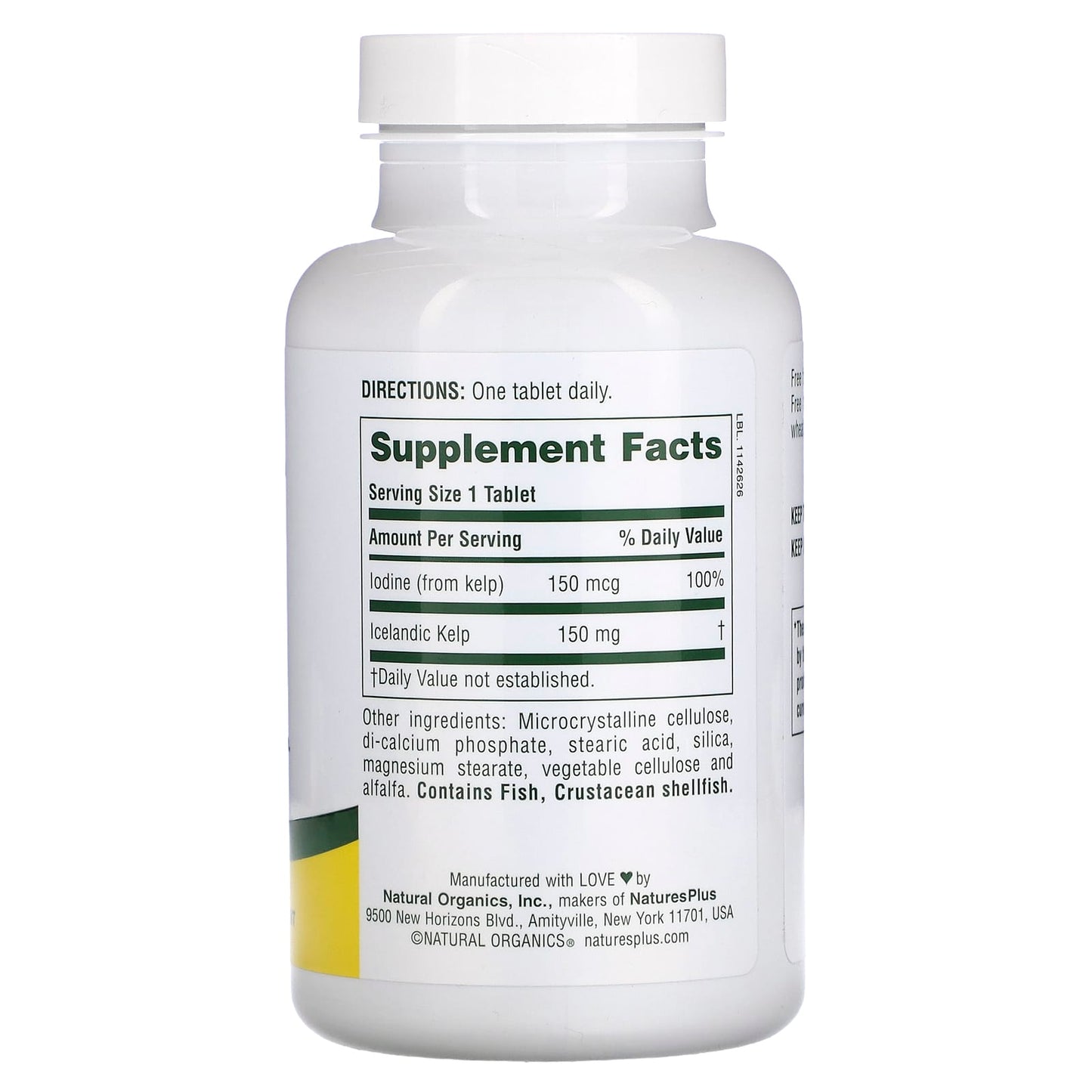 NaturesPlus, Icelandic Kelp, 300 Tablets (150 mg per Tablet) - Image 2