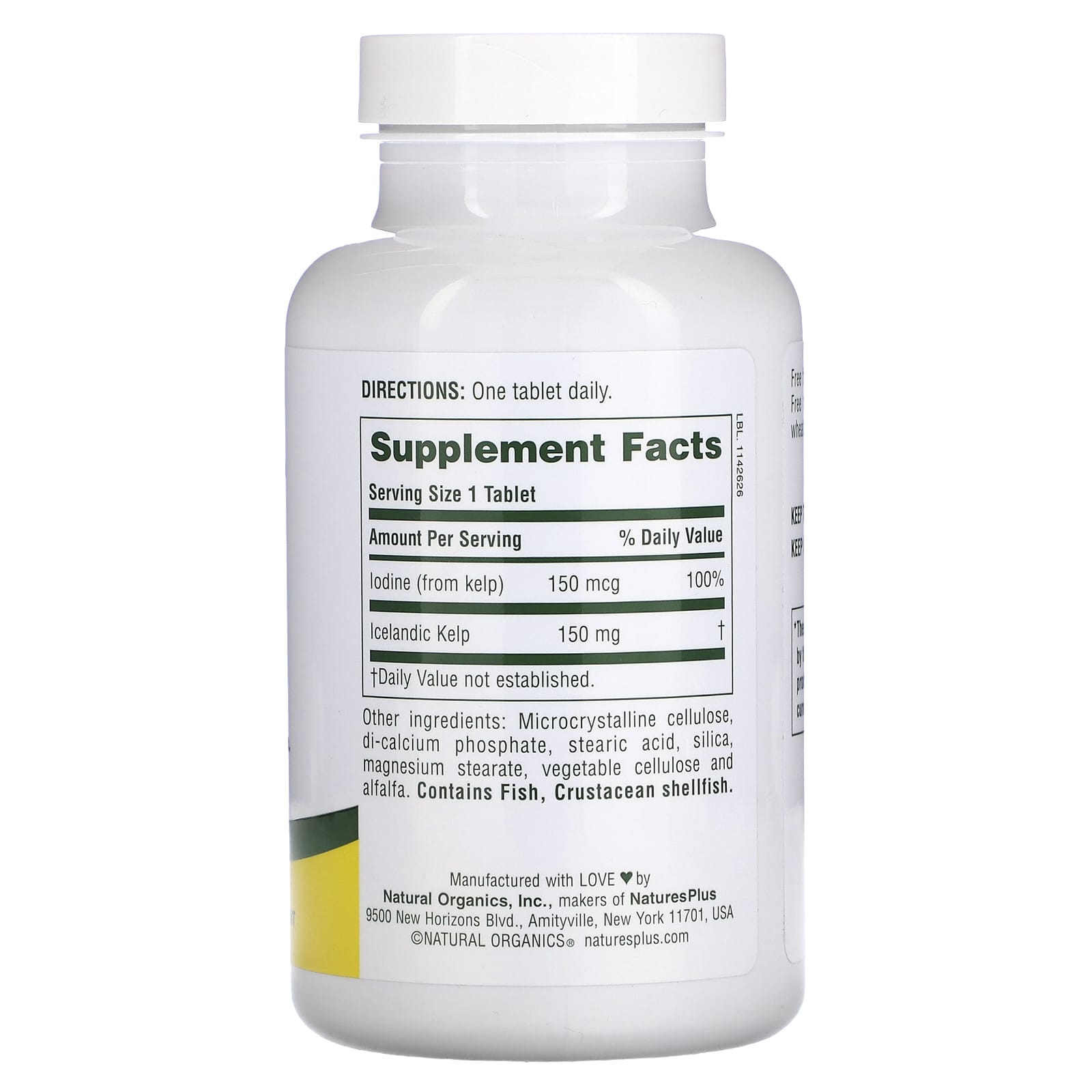 NaturesPlus, Icelandic Kelp, 300 Tablets (150 mg per Tablet) - Image 2
