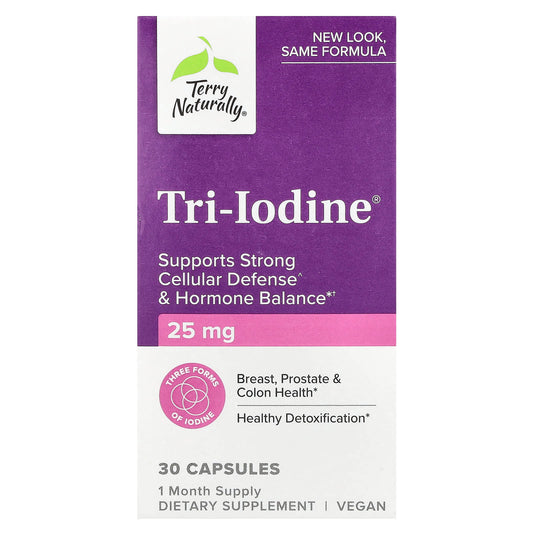 Terry Naturally, Tri-Iodine®, 25 mg, 30 Capsules - Image 1