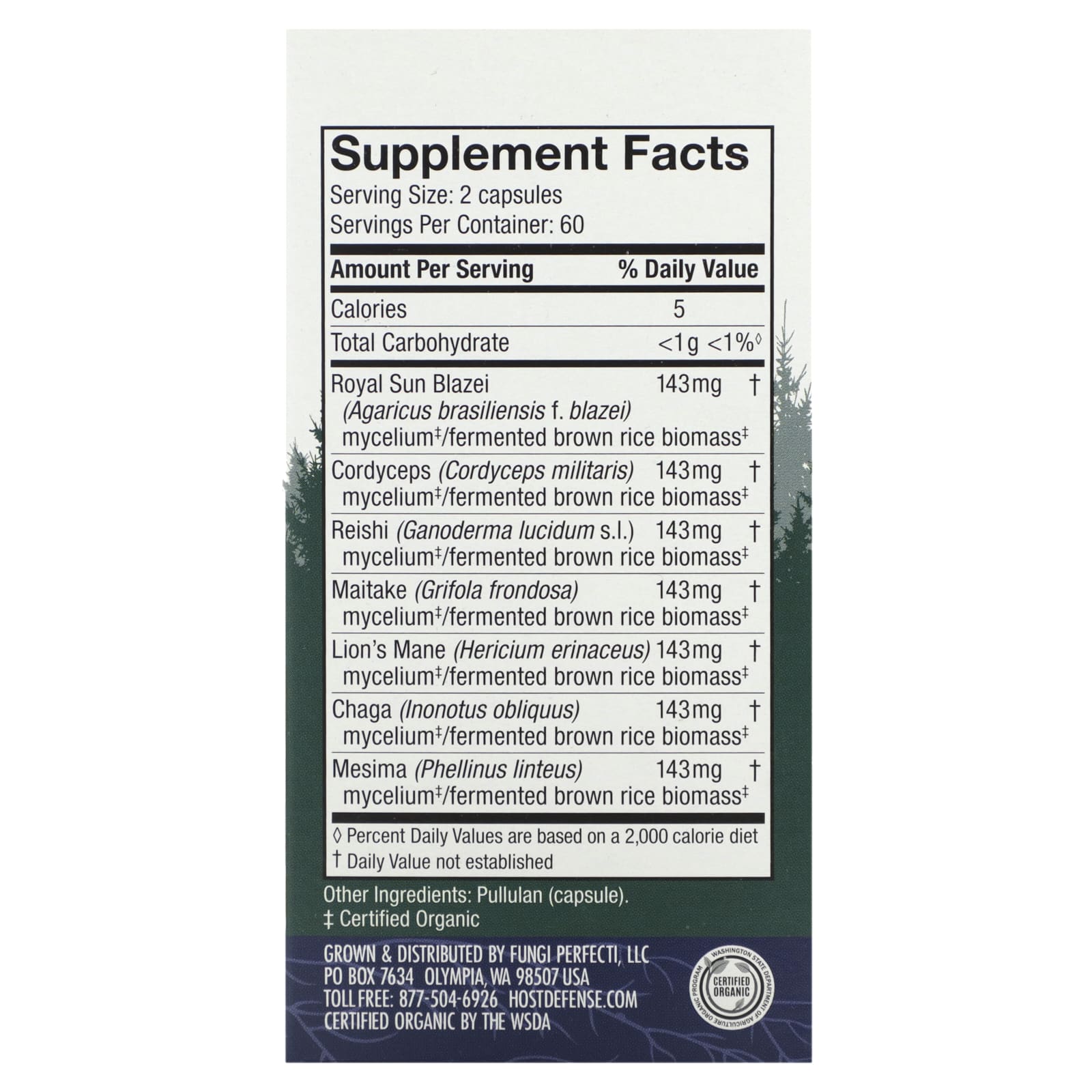 Daily Immune Support with Host Defense STAMETS 7 120 Capsules - Image 2