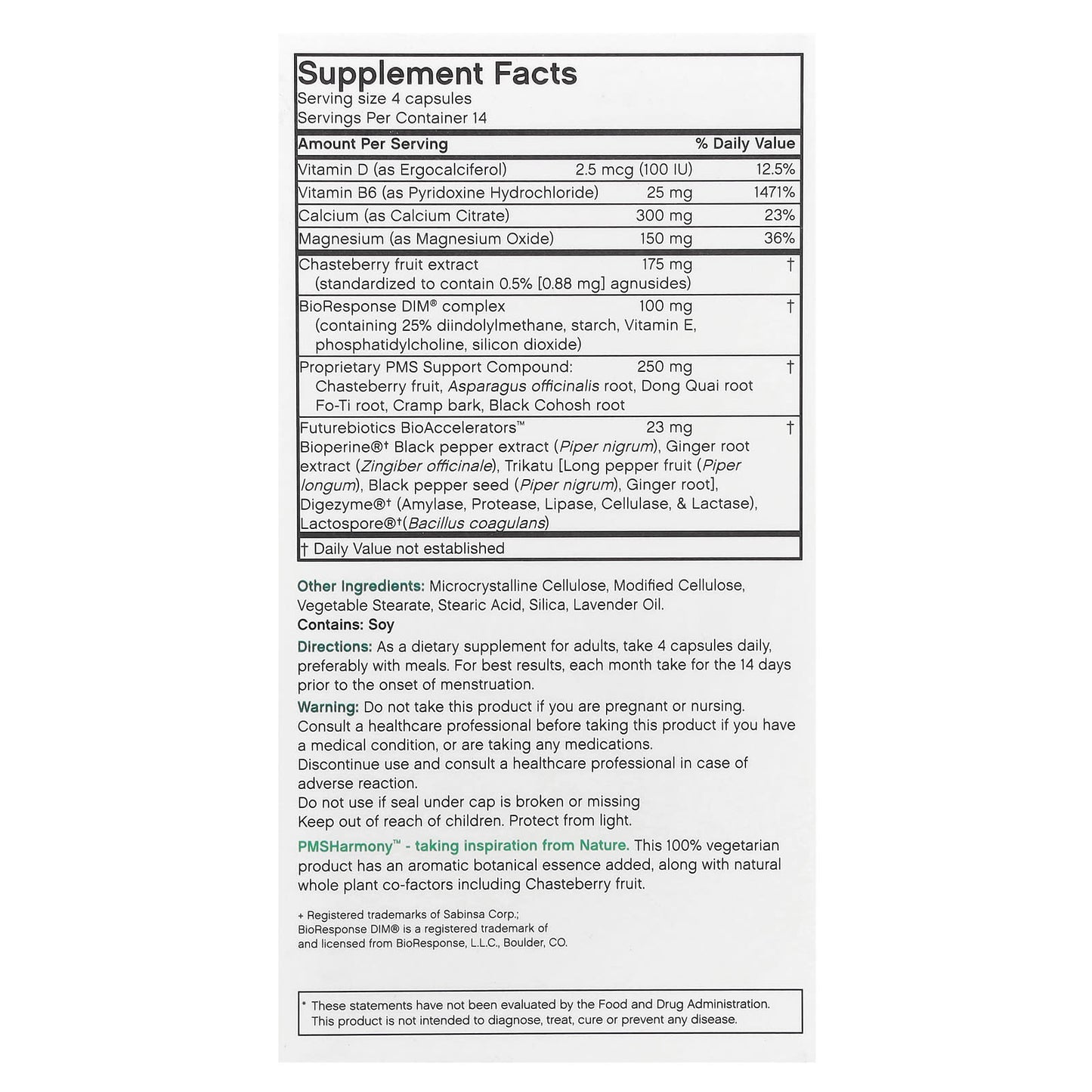PMS Harmony Advanced PMS Complex 56 Capsules - Image 2