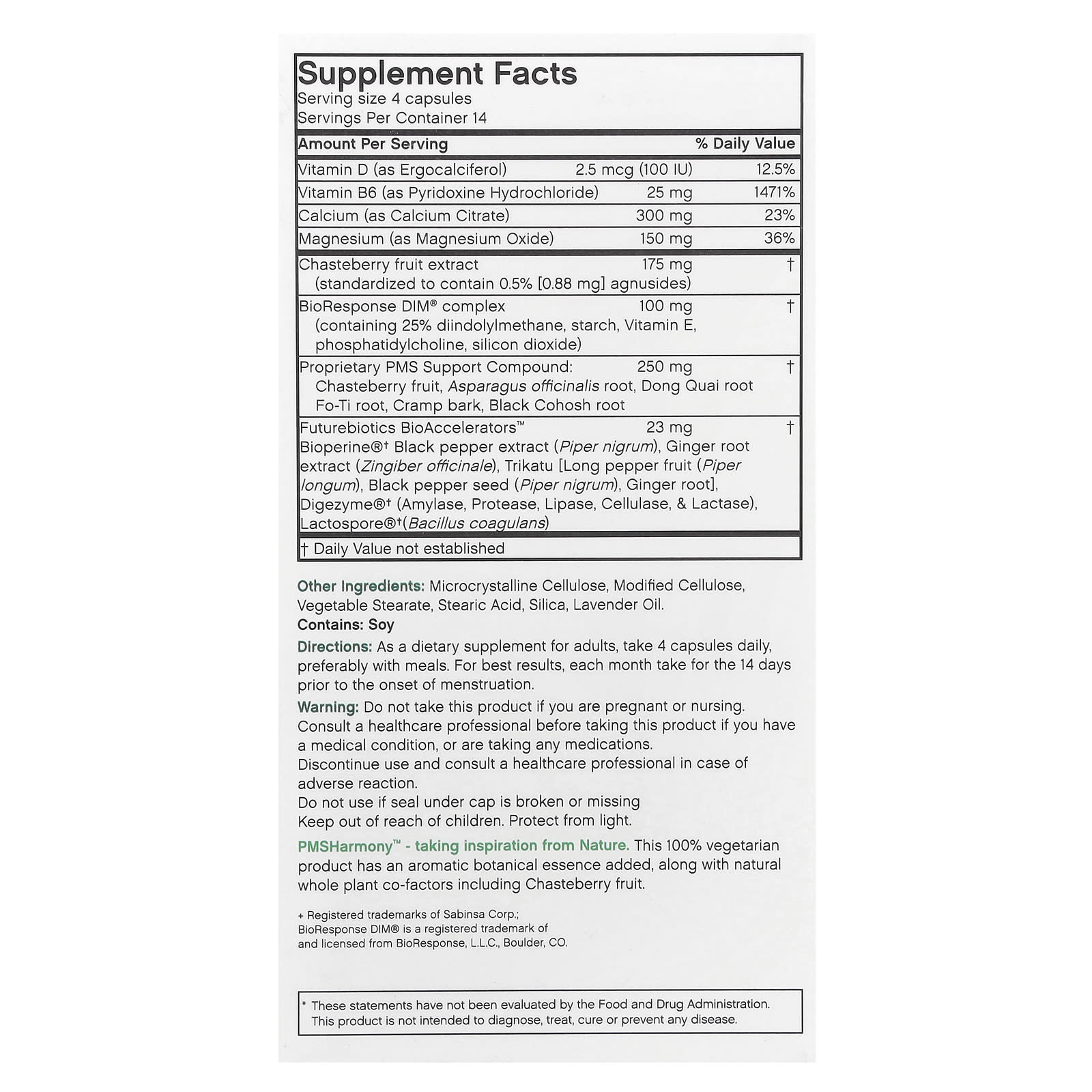 PMS Harmony Advanced PMS Complex 56 Capsules - Image 2
