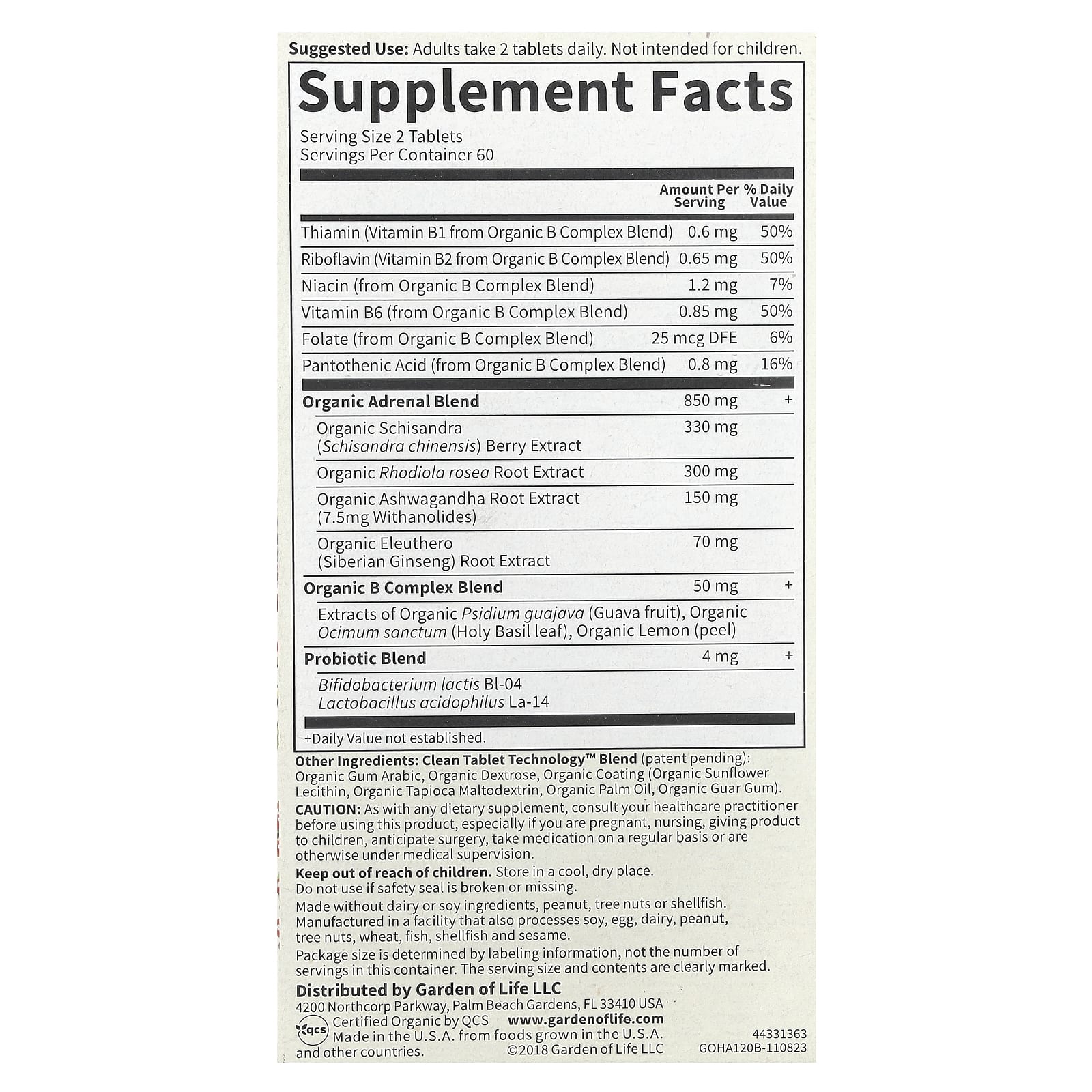 Organic Stress Relief with Garden of Life Adrenal Daily Balance - Image 2