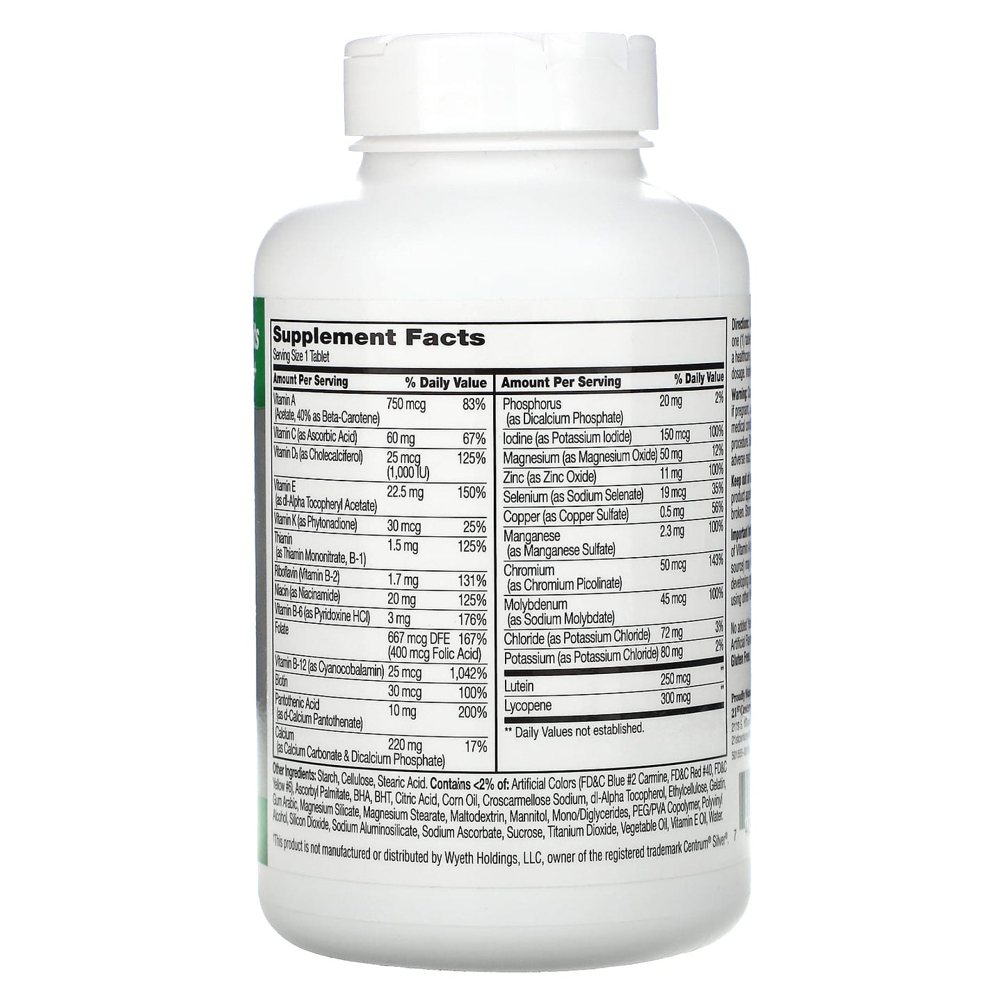Adult Multivitamin & Multimineral Supplement by 21st Century - 265 Tablets - Image 2