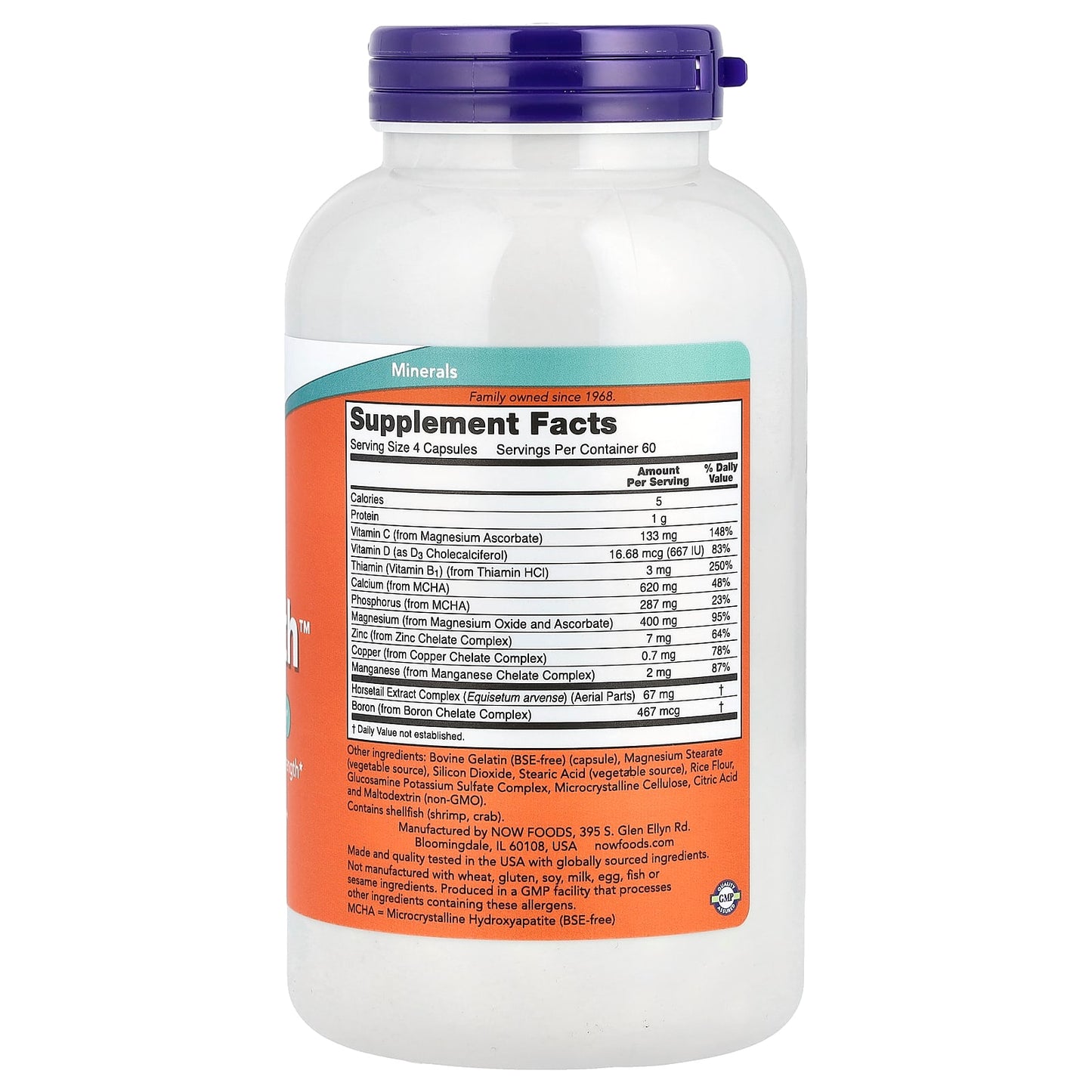 NOW Foods, Bone Strength™, 240 Capsules - Image 2