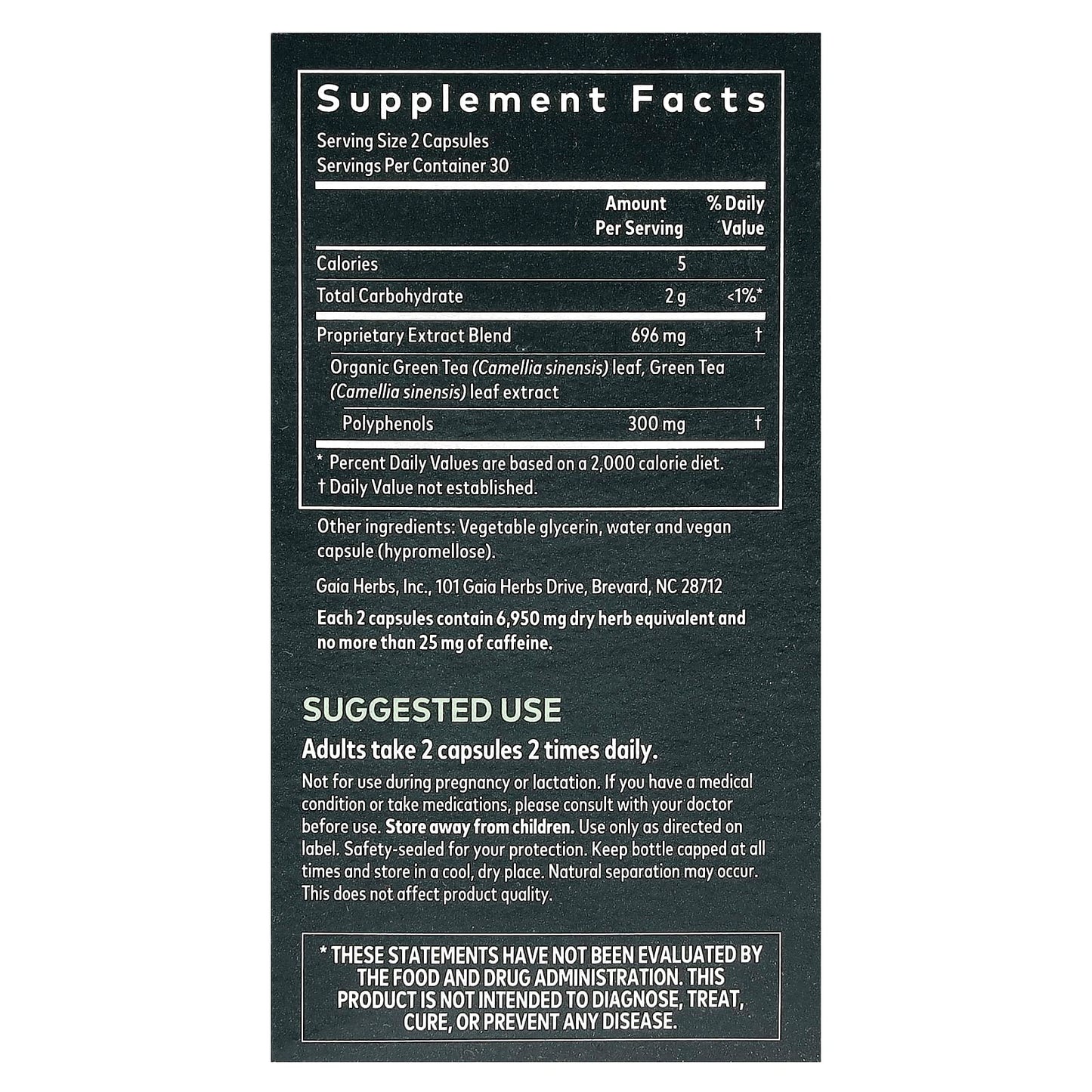 Green Tea Energy Support with Gaia Herbs Liquid Phyto-Caps - Image 2