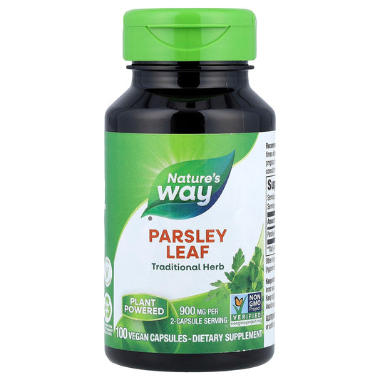 Nature's Way, Parsley Leaf, 100 Vegan Capsules (450 mg per Capsule) - Image 1