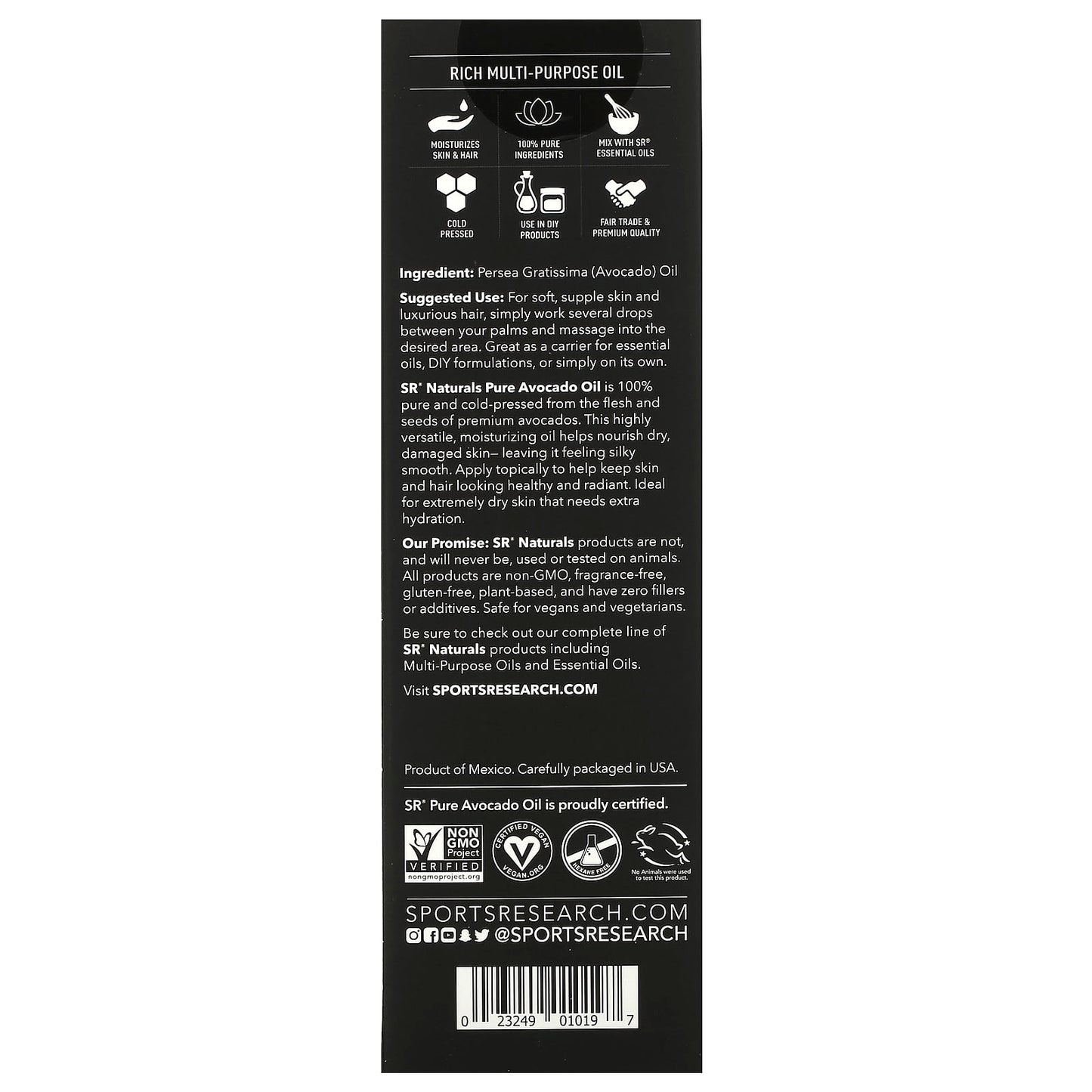 Sports Research, Pure Avocado Multi-Purpose Oil, 16 fl oz (473 ml) - Image 2