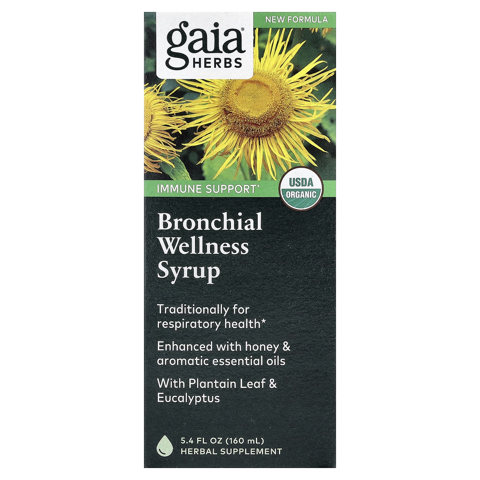 Gaia Herbs Bronchial Wellness Syrup for Respiratory Health, 5.4 fl oz - Image 1