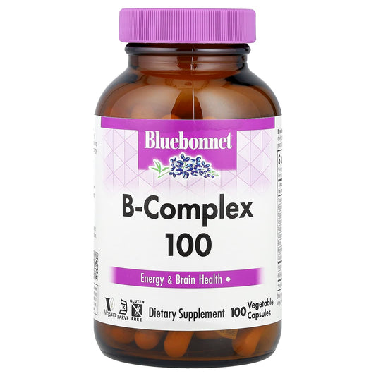 Boost Energy & Brain Health with Bluebonnet B-Complex 100 Capsules - Image 1