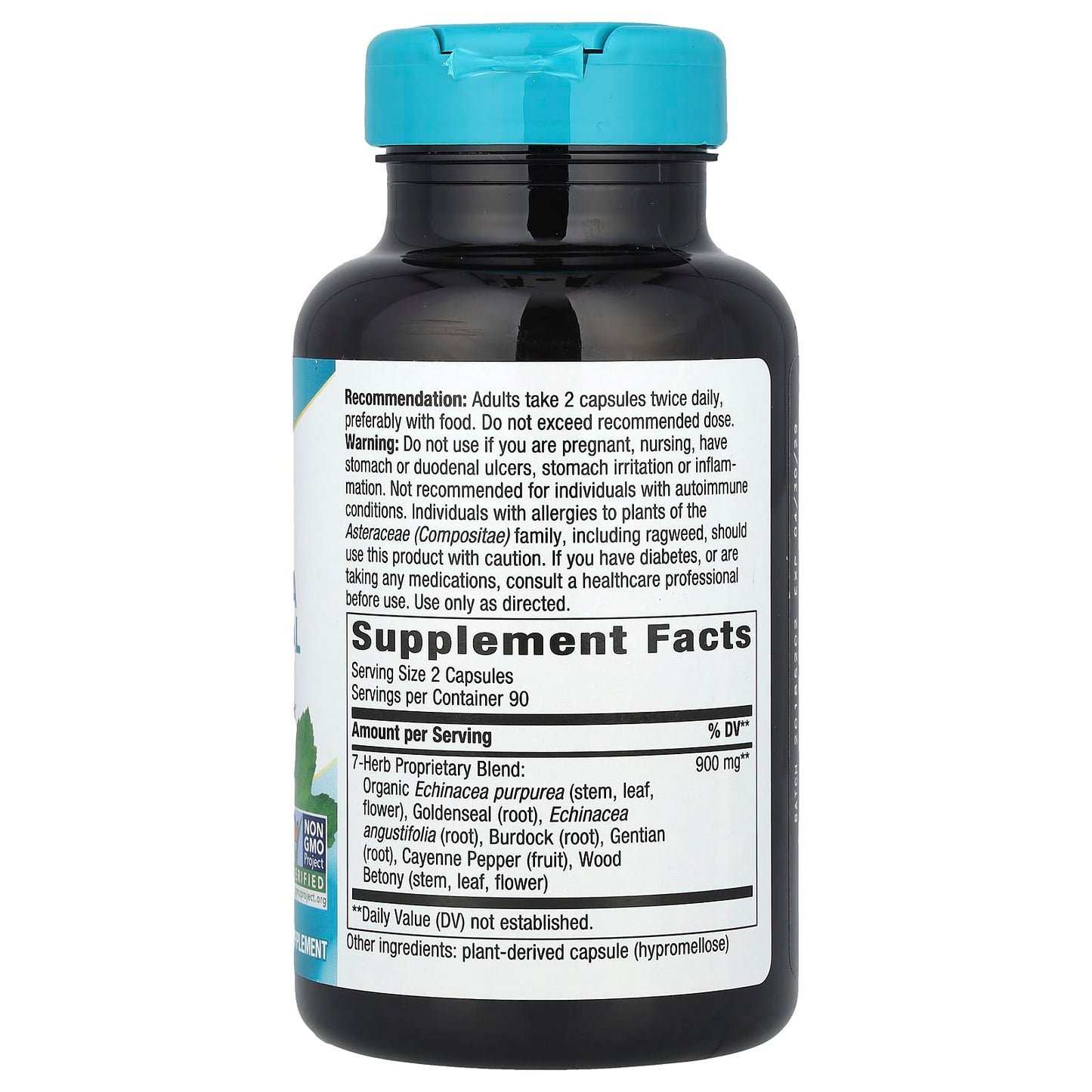 Nature's Way, Echinacea Goldenseal, Premium Blend, 180 Vegan Capsules - Image 2