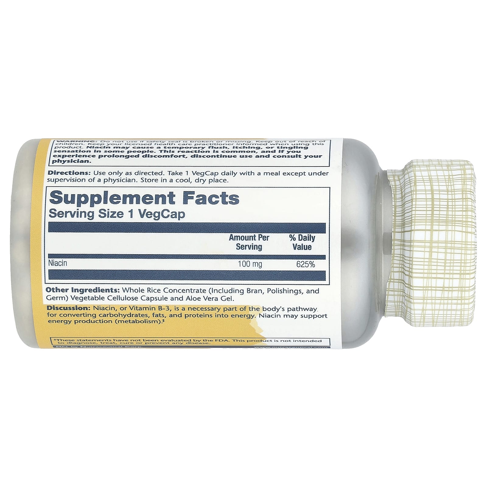 Solaray, Niacin, 100 mg, 100 VegCaps - Image 2