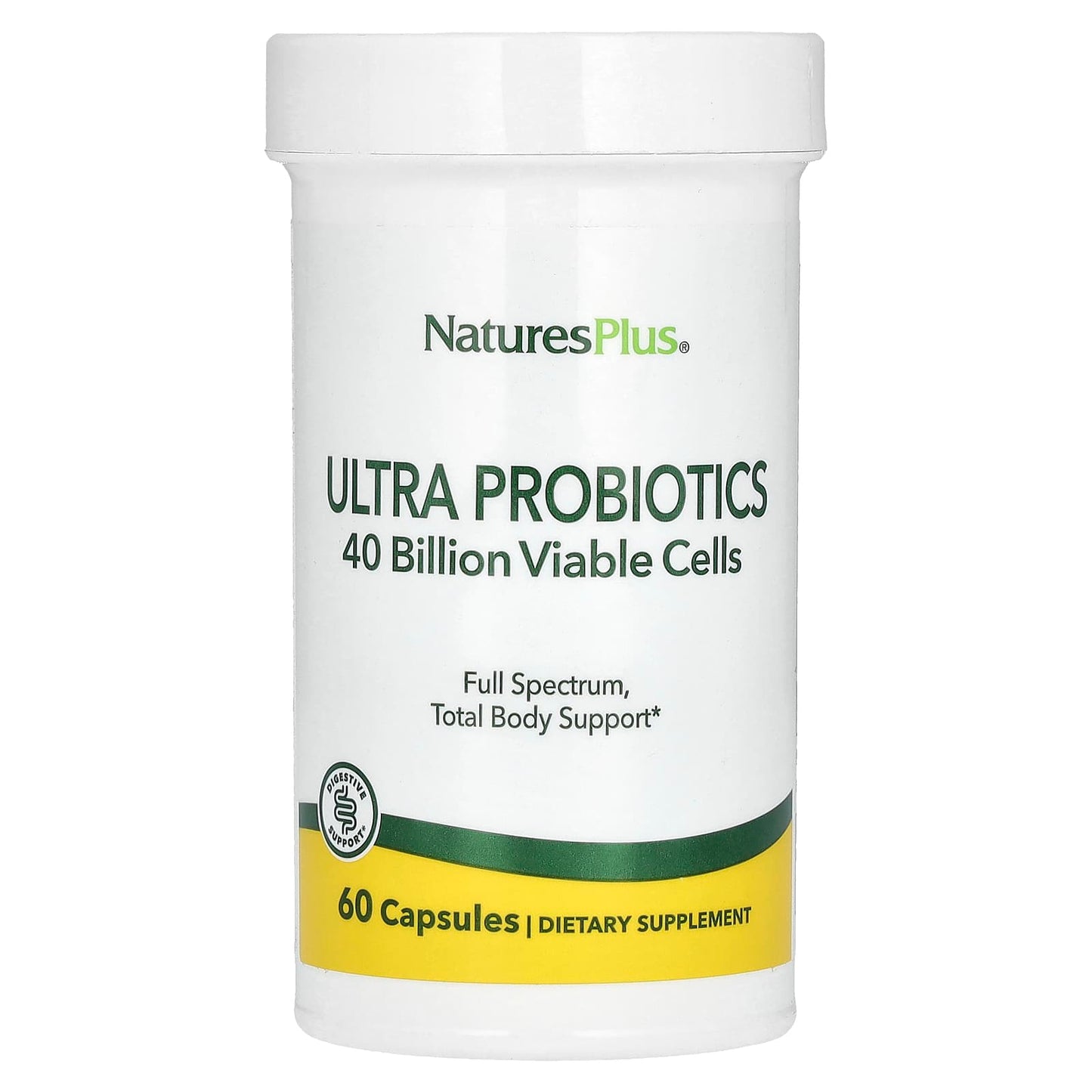NaturesPlus, Ultra Probiotics, 40 Billion, 60 Capsules - Image 1