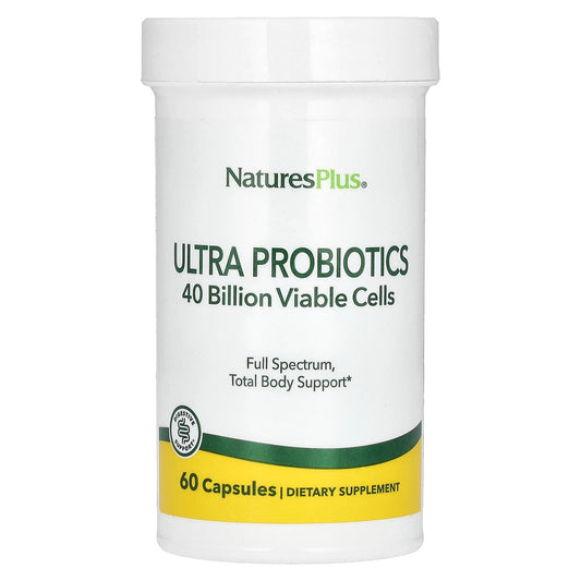 NaturesPlus, Ultra Probiotics, 40 Billion, 60 Capsules - Image 1