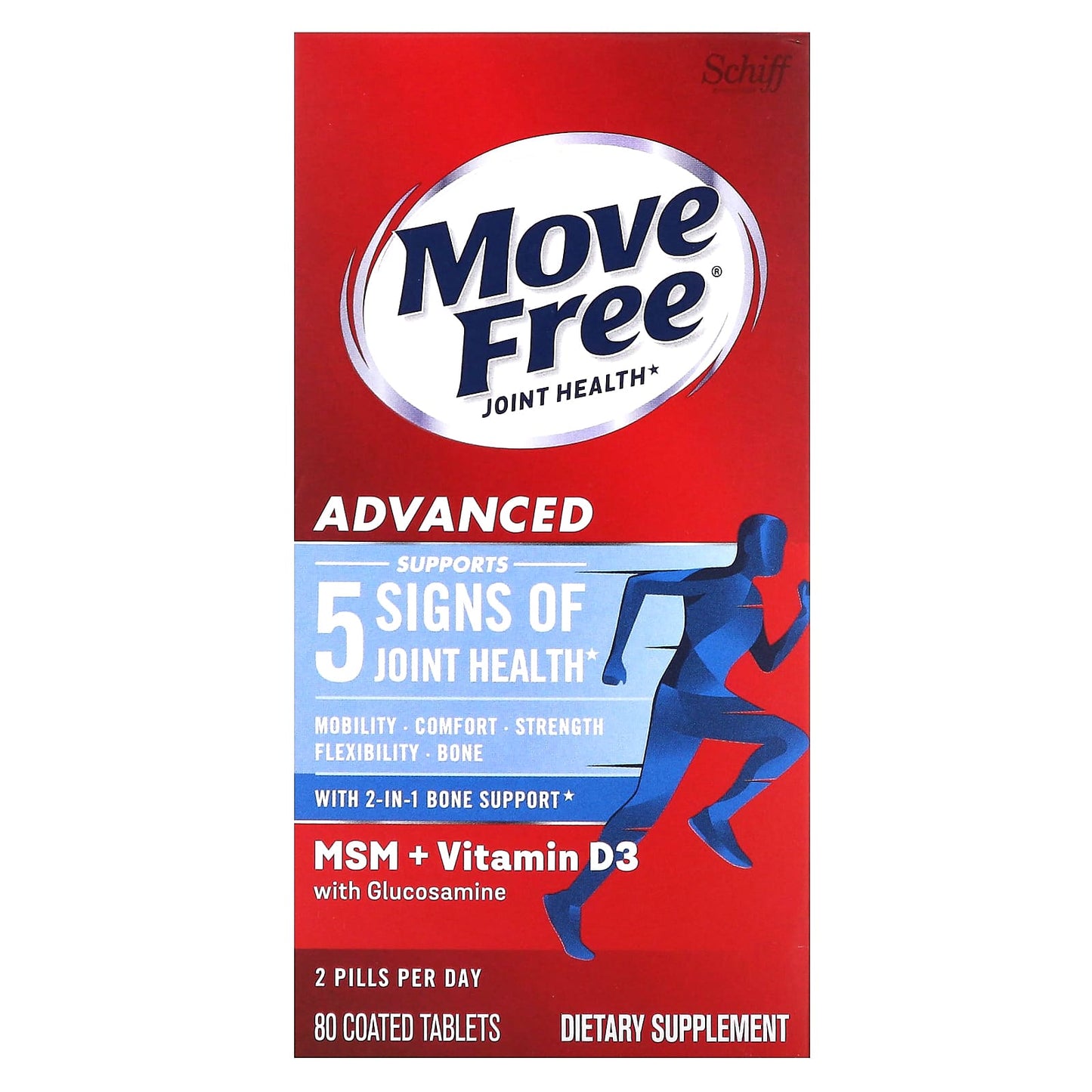 Schiff, Move Free, Joint Health, 80 Coated Tablets - Image 1