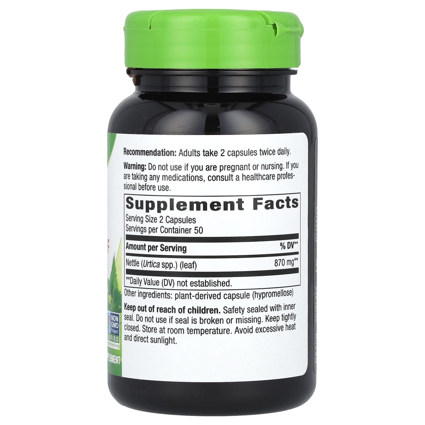 Nature's Way, Nettle Leaf, 870 mg, 100 Vegan Capsules (435 mg per Capsule) - Image 2
