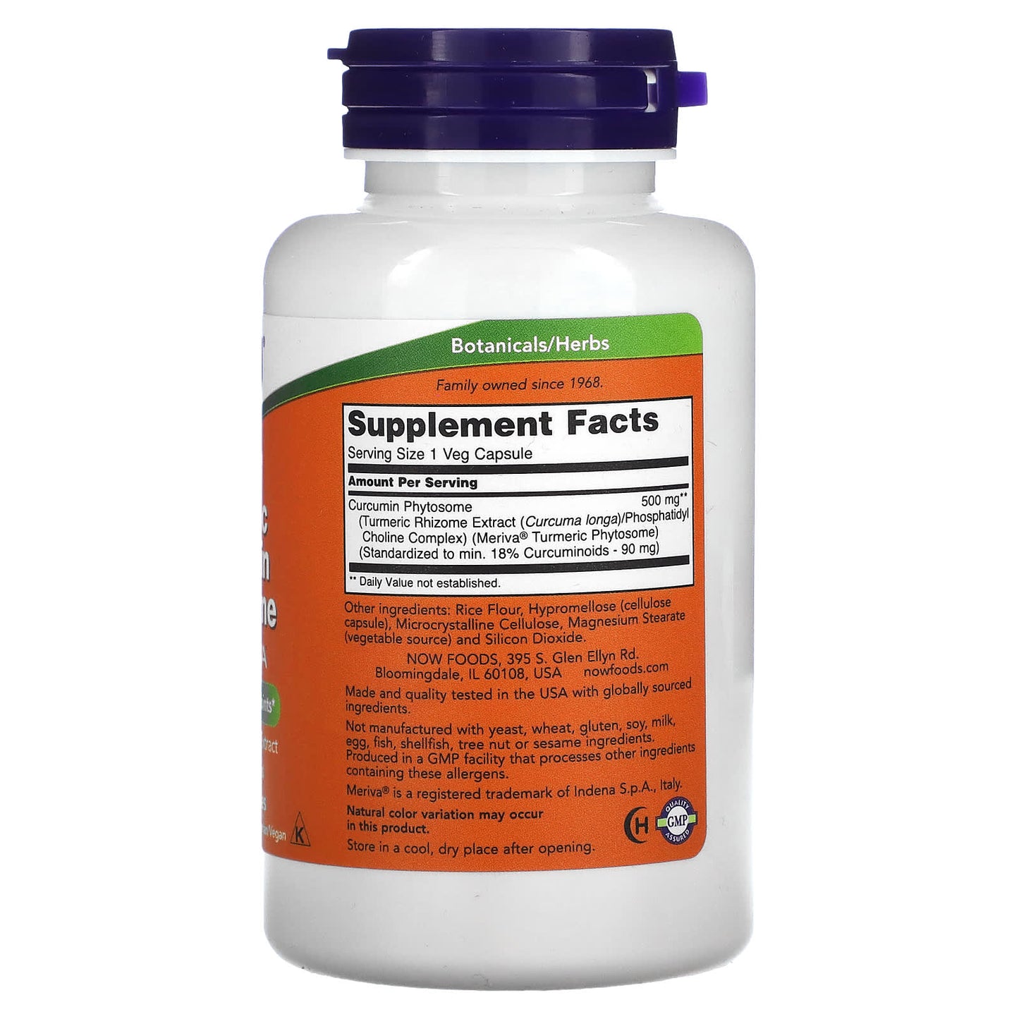 NOW Foods, Turmeric Curcumin Phytosome With Meriva, 60 Veg Capsules (500 mg per Capsule) - Image 2