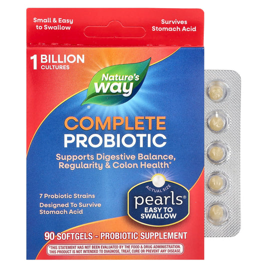 Nature's Way, Pearls Complete Probiotic, 1 Billion CFU, 90 Softgels - Image 1