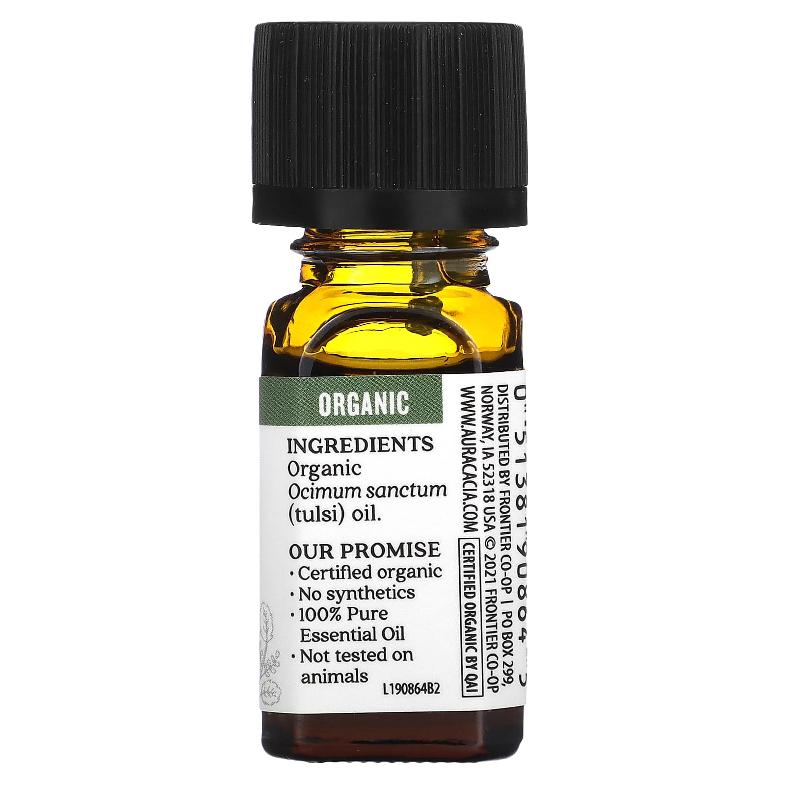 Aura Cacia Organic Holy Basil Essential Oil, 0.25 fl oz (7.4 ml) - Image 2