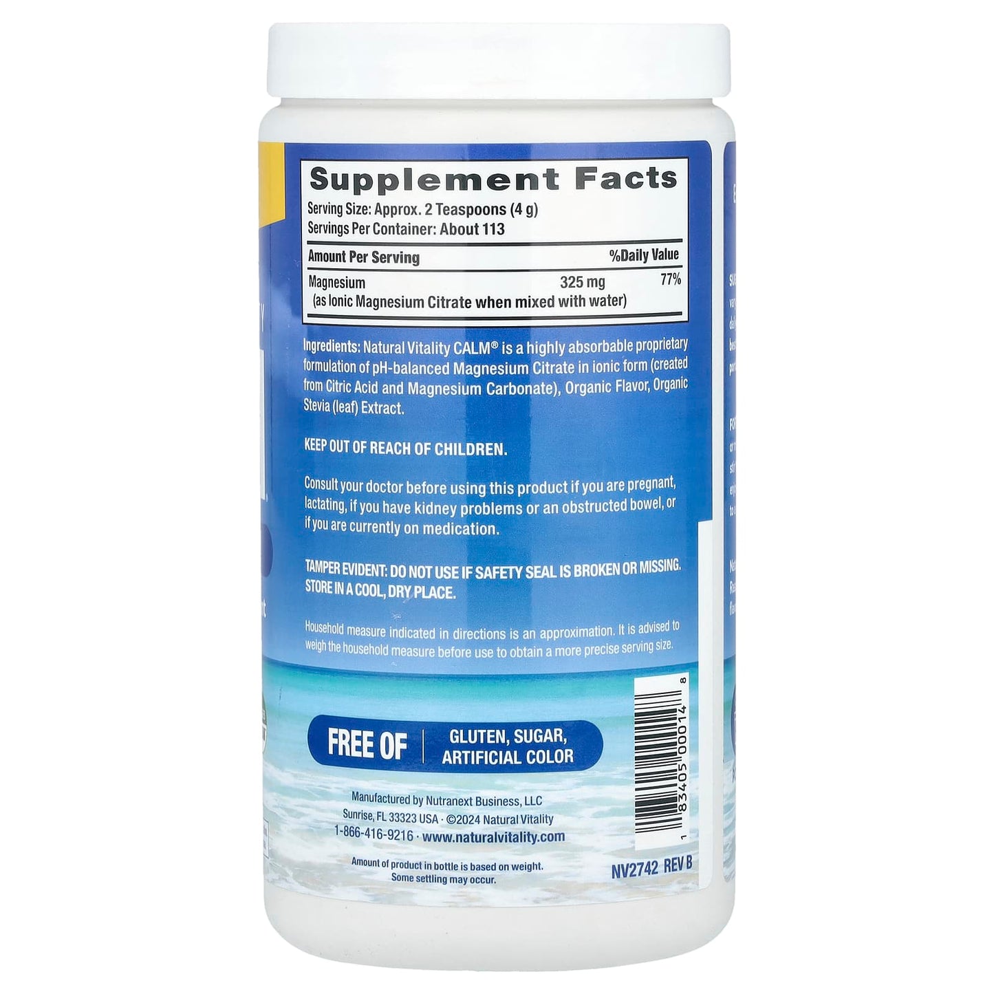 Natural Vitality, CALM®, Relaxing Drink Mix, Sweet Lemon, 16 oz (453 g) - Image 2