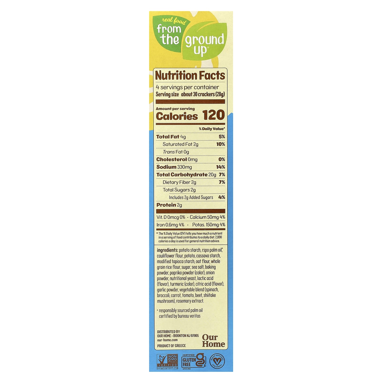 Cauliflower Crackers, Gluten-Free & Vegan, 4 oz (113g) - Image 2