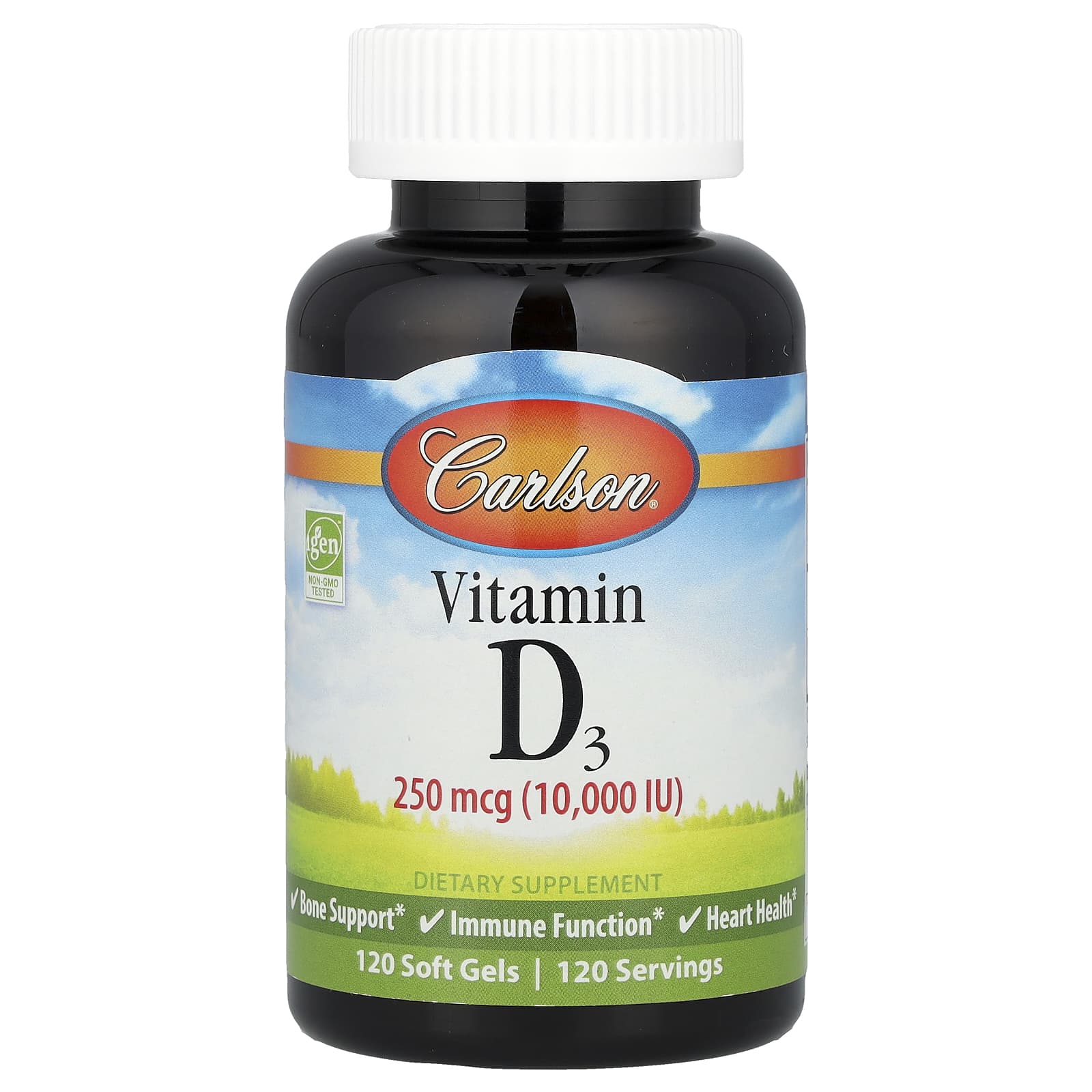 Carlson Vitamin D3 250 mcg (10,000 IU) for Immune & Bone Health - Image 1