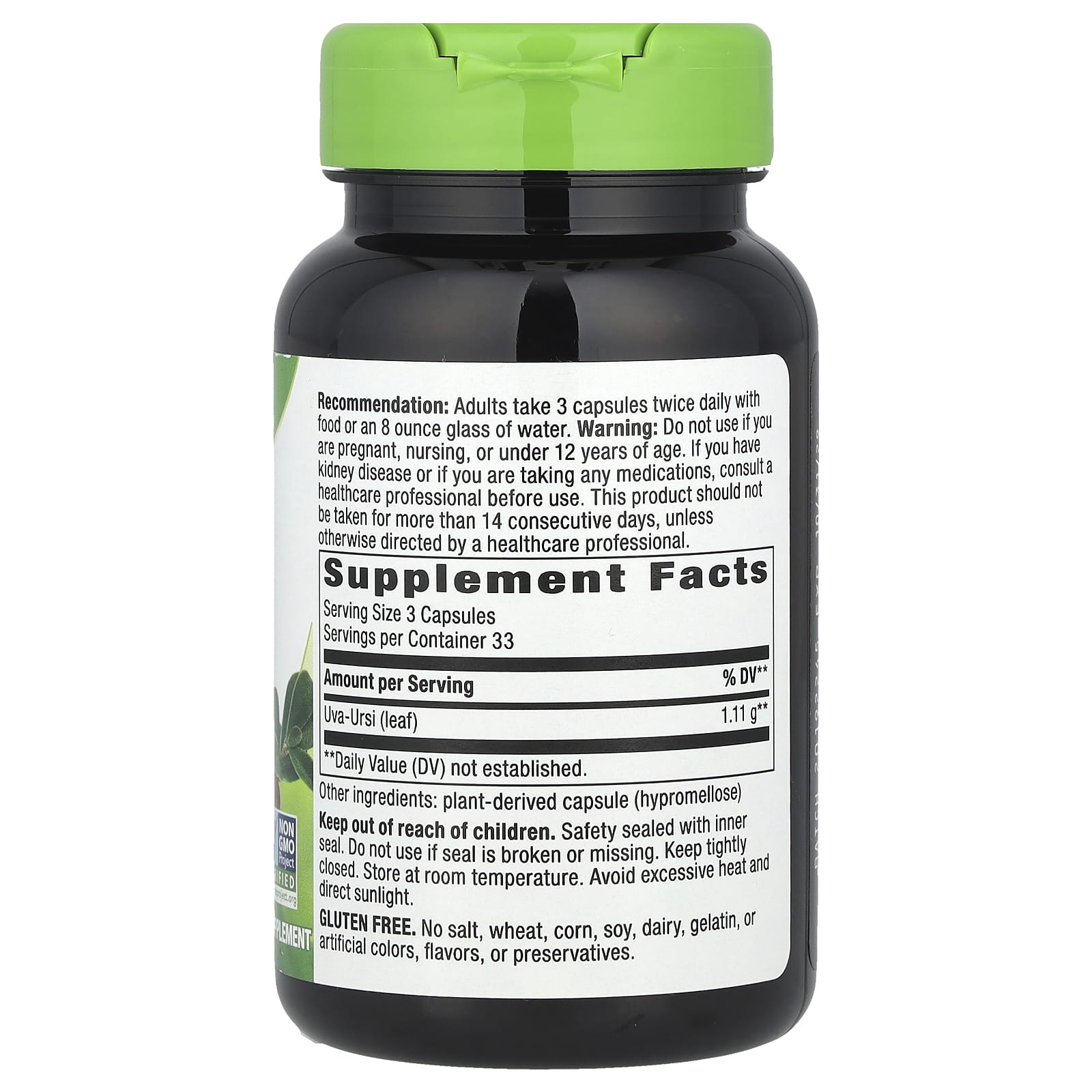 Nature's Way, Uva-Ursi Leaves, 1,110 mg, 100 Vegan Capsules (370 mg per Capsule)