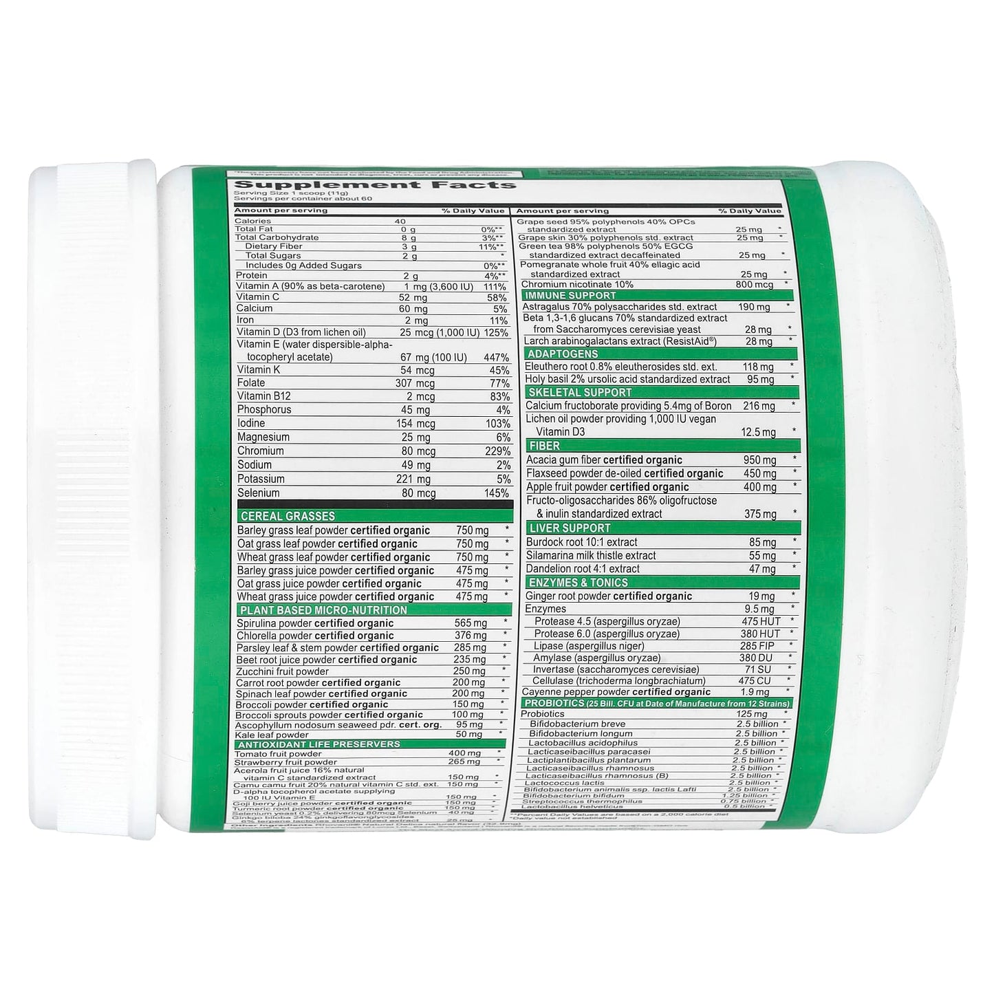 Vibrant Health, Green Vibrance® +25 Billion Probiotics, Version 21.0, 23.28 oz (660 g) - Image 2