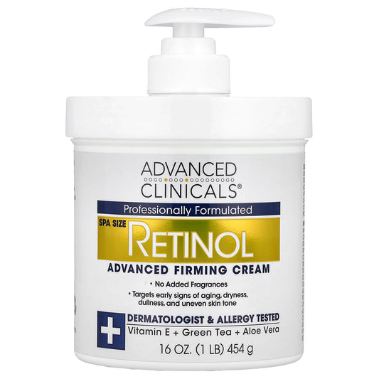 Advanced Clinicals Retinol Firming Cream, 16 oz (454g) - Image 1