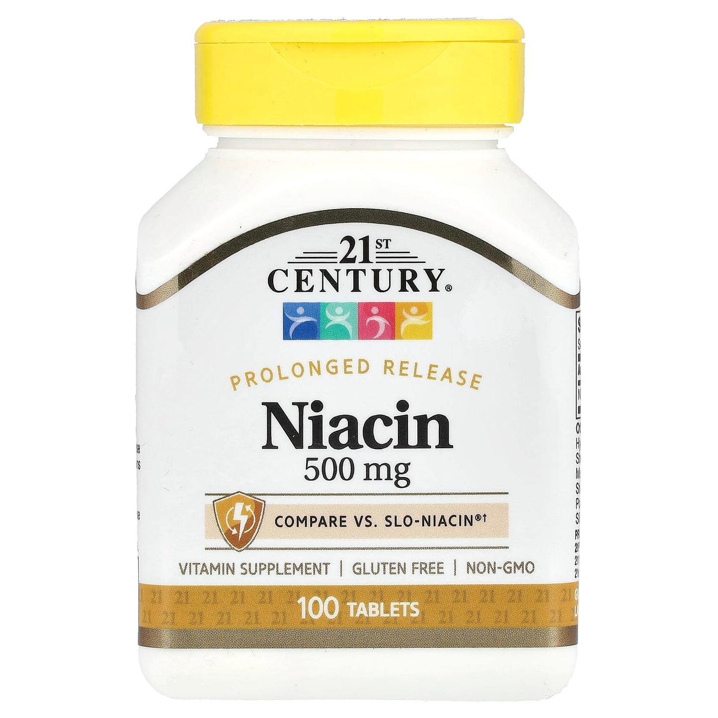 Prolonged Release Niacin 500mg, 100 Tablets - Supports Heart Health and Energy - Image 1