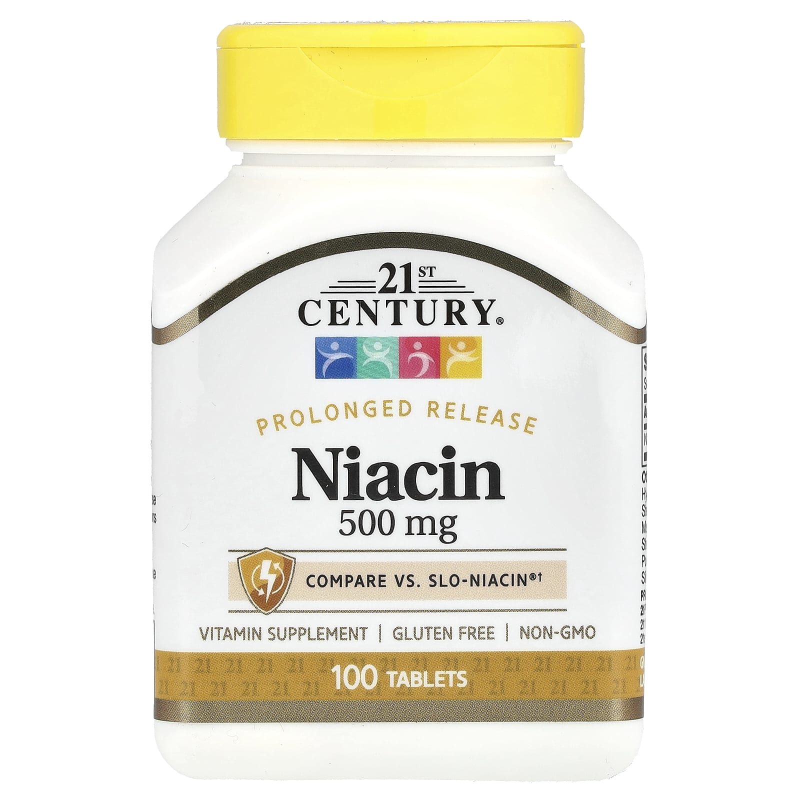 Prolonged Release Niacin 500mg, 100 Tablets - Supports Heart Health and Energy - Image 1