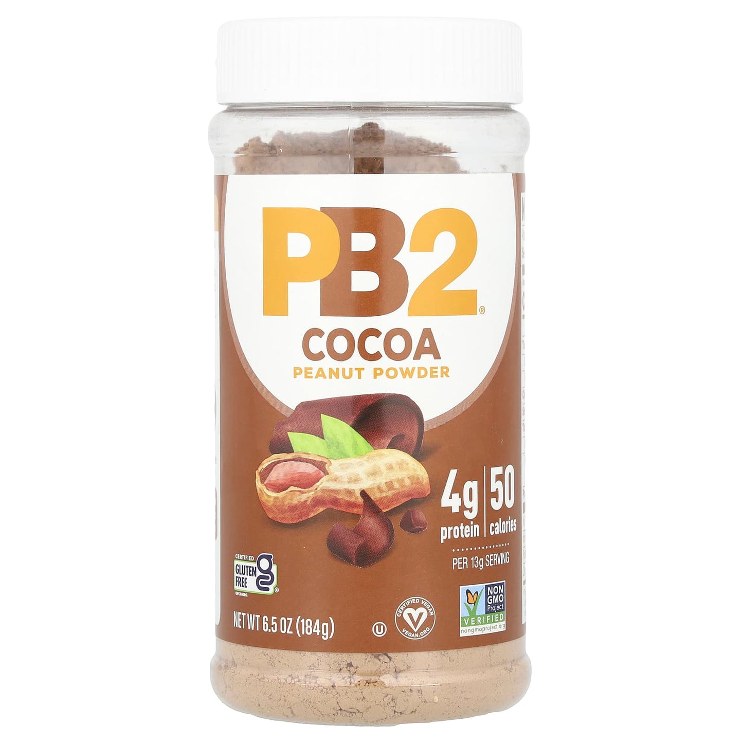 PB2 Foods, Peanut Powder, Cocoa, 6.5 oz (184 g) - Image 1