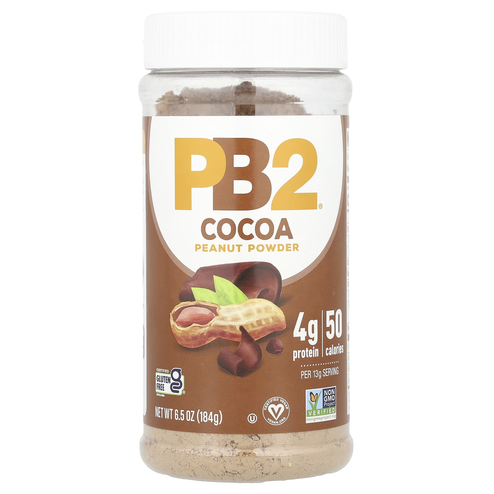 PB2 Foods, Peanut Powder, Cocoa, 6.5 oz (184 g) - Image 1