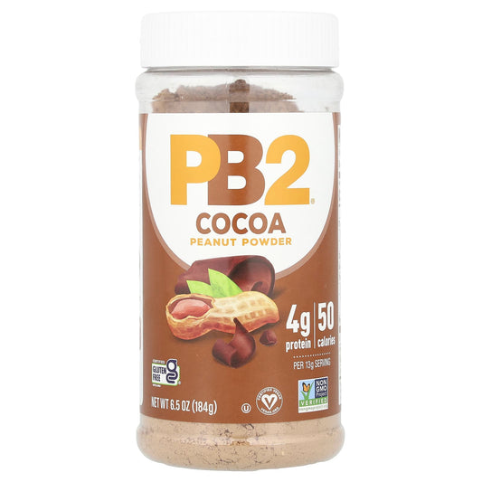 PB2 Foods, Peanut Powder, Cocoa, 6.5 oz (184 g) - Image 1