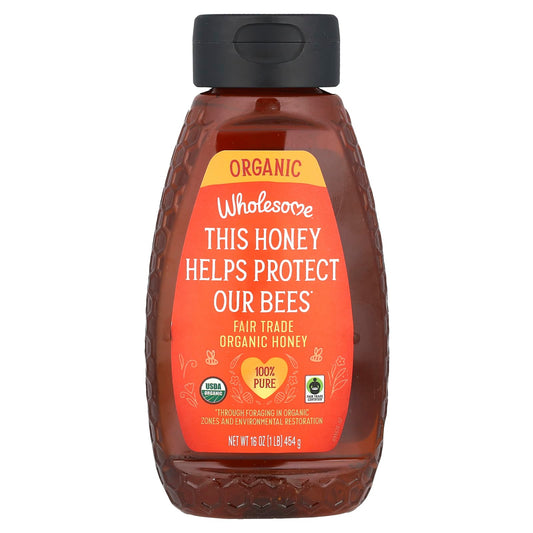 Wholesome Sweeteners, Fair Trade Organic Honey, 16 oz (454 g) - Image 1