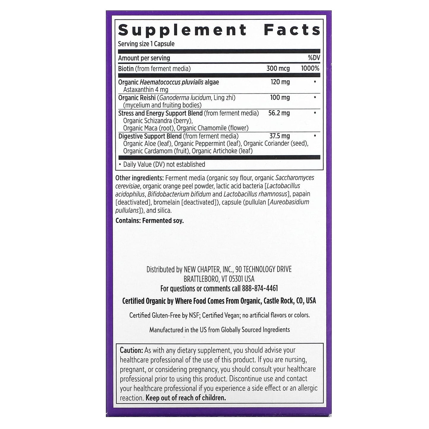 New Chapter, Hair, Skin & Nails, 60 Vegan Capsules - Image 2