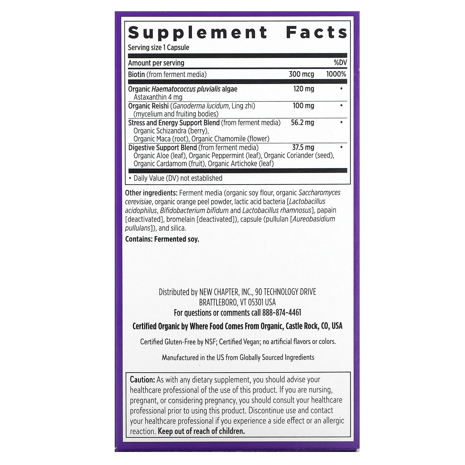 New Chapter, Hair, Skin & Nails, 60 Vegan Capsules - Image 2