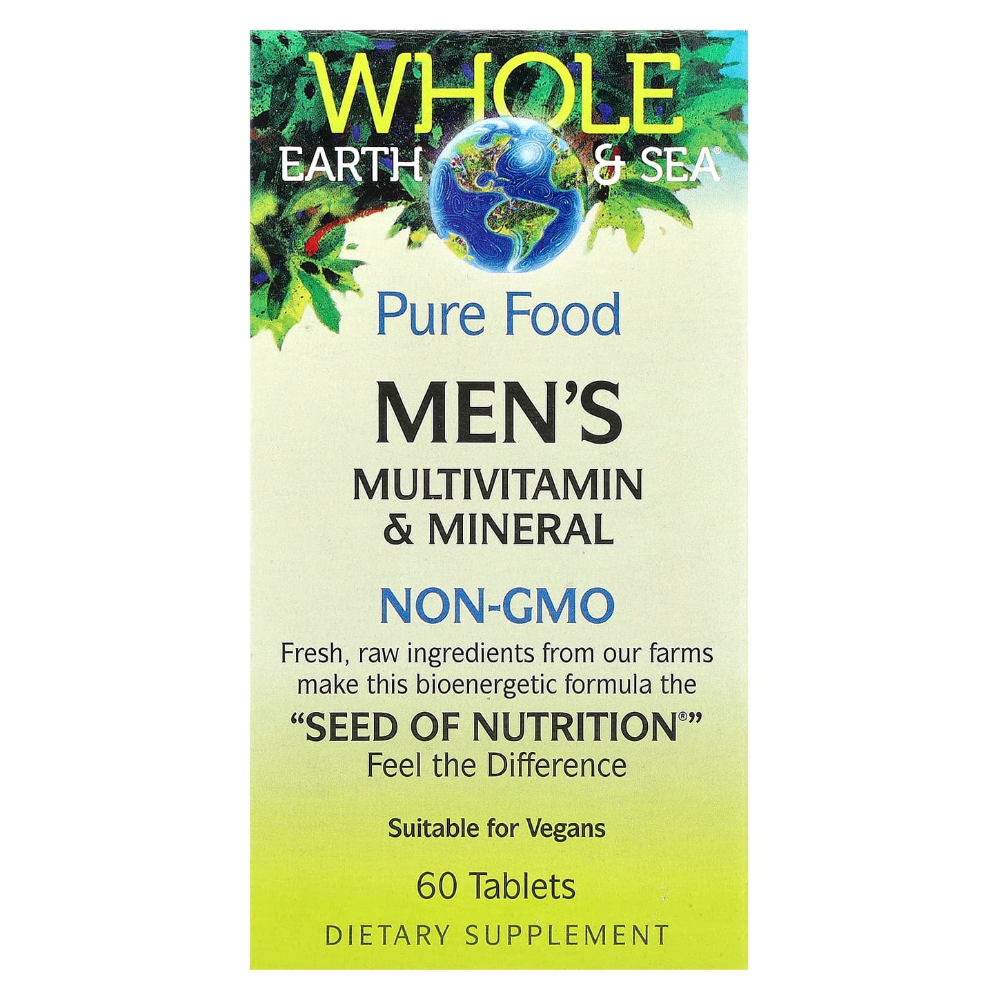 Natural Factors, Whole Earth & Sea®, Men's Multivitamin & Mineral, 60 Tablets - Image 1