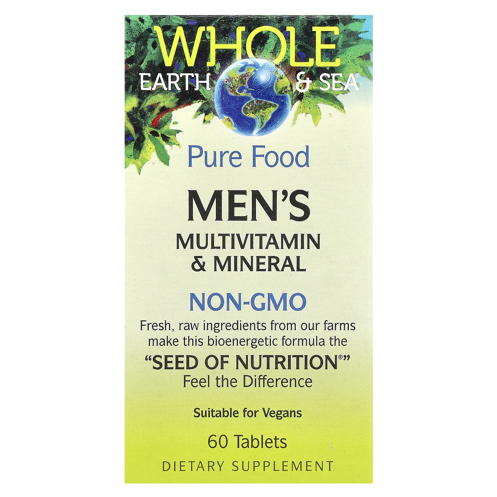 Natural Factors, Whole Earth & Sea®, Men's Multivitamin & Mineral, 60 Tablets - Image 1