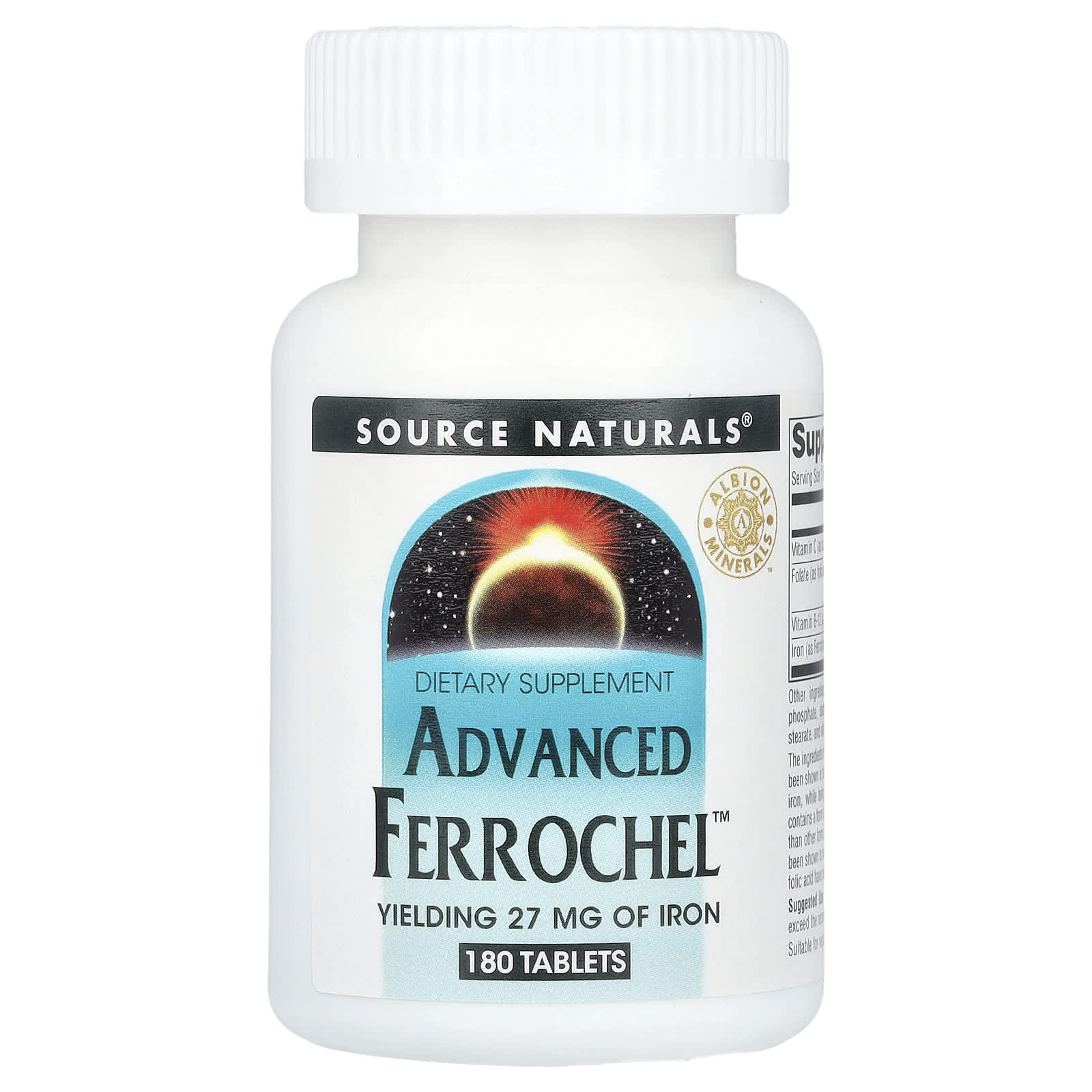Source Naturals, Advanced Ferrochel™, 180 Tablets - Image 1
