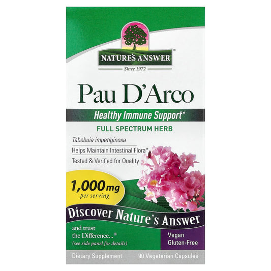 Nature's Answer, Pau D'Arco, 90 Vegetarian Capsules (500 mg per Capsule) - Image 1