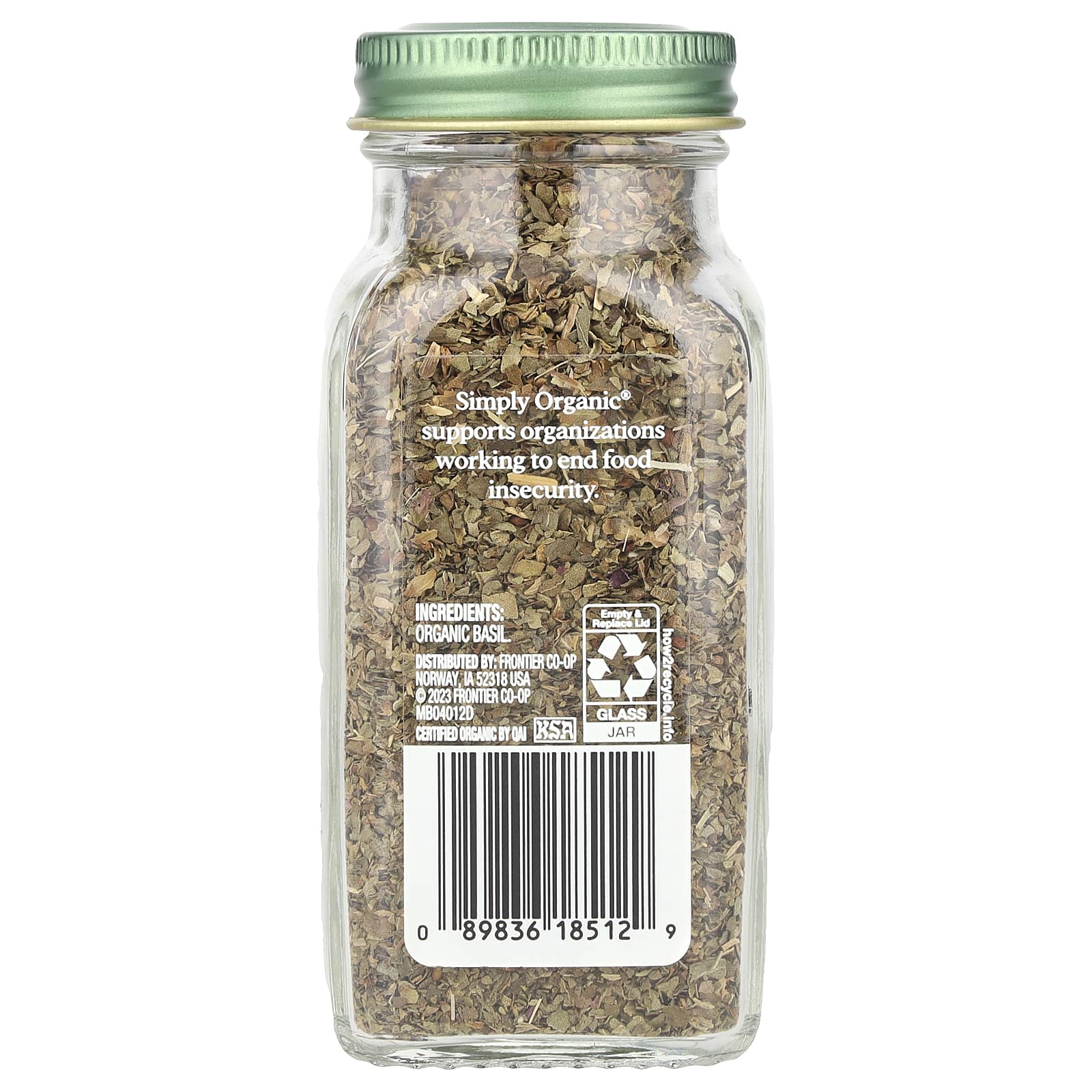 Simply Organic, Basil, 0.54 oz (15 g) - Image 2
