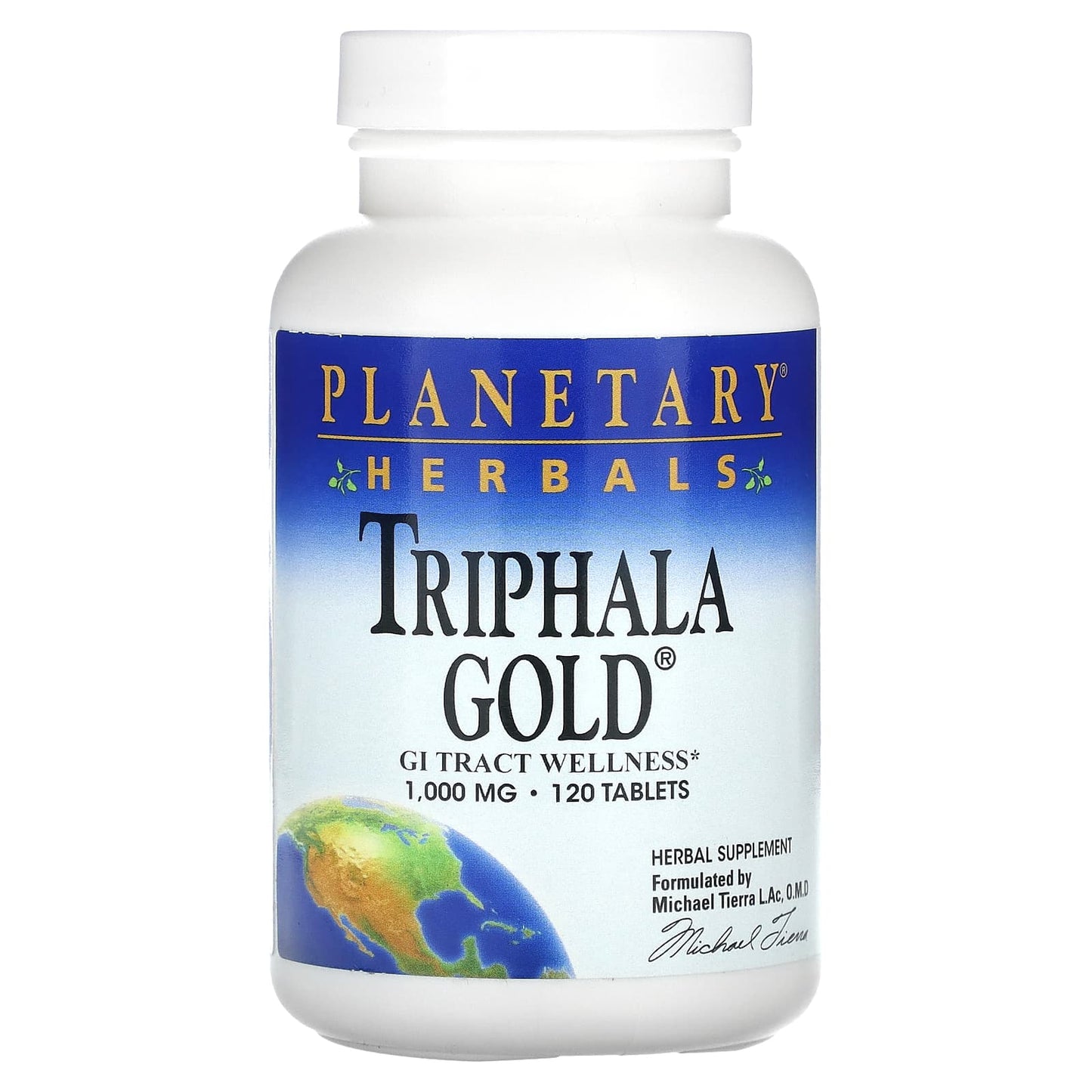 Planetary Herbals, Triphala Gold®, 120 Tablets - Image 1