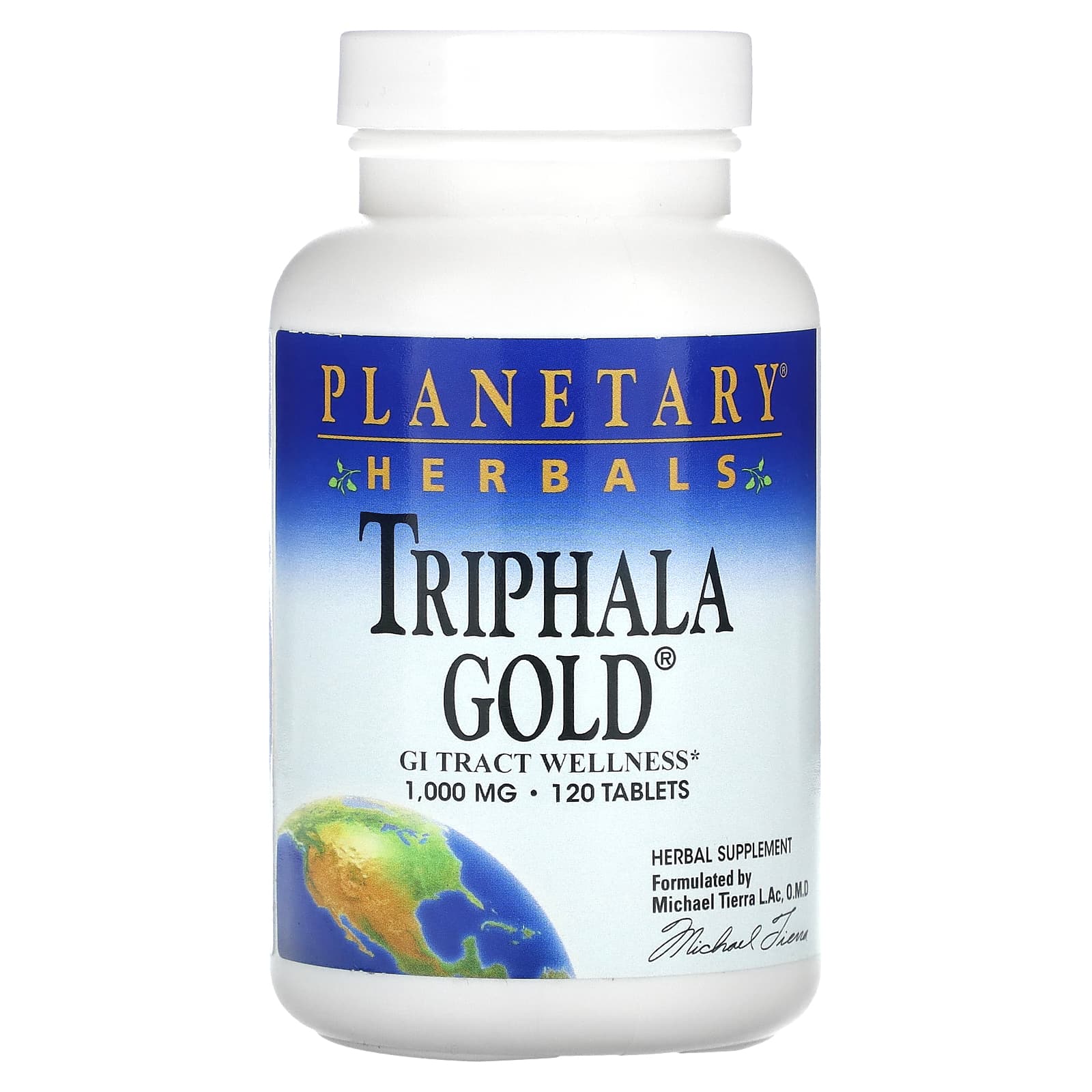 Planetary Herbals, Triphala Gold®, 120 Tablets - Image 1