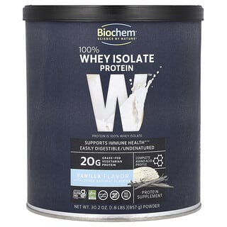 100% Whey Isolate Protein Powder by Biochem - Vanilla, 1.8 lbs
