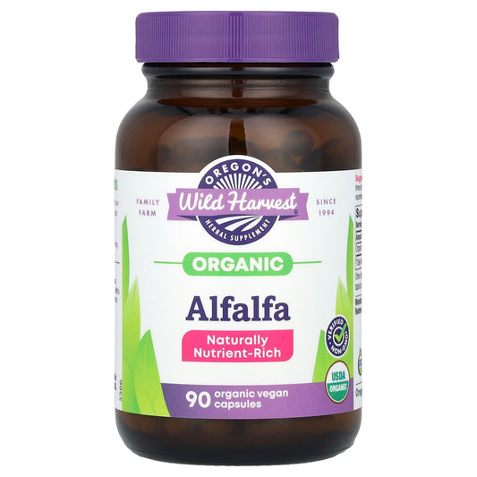 Oregon's Wild Harvest, Organic Alfalfa, 90 Organic Vegan Capsules (400 mg per Capsule) - Image 1